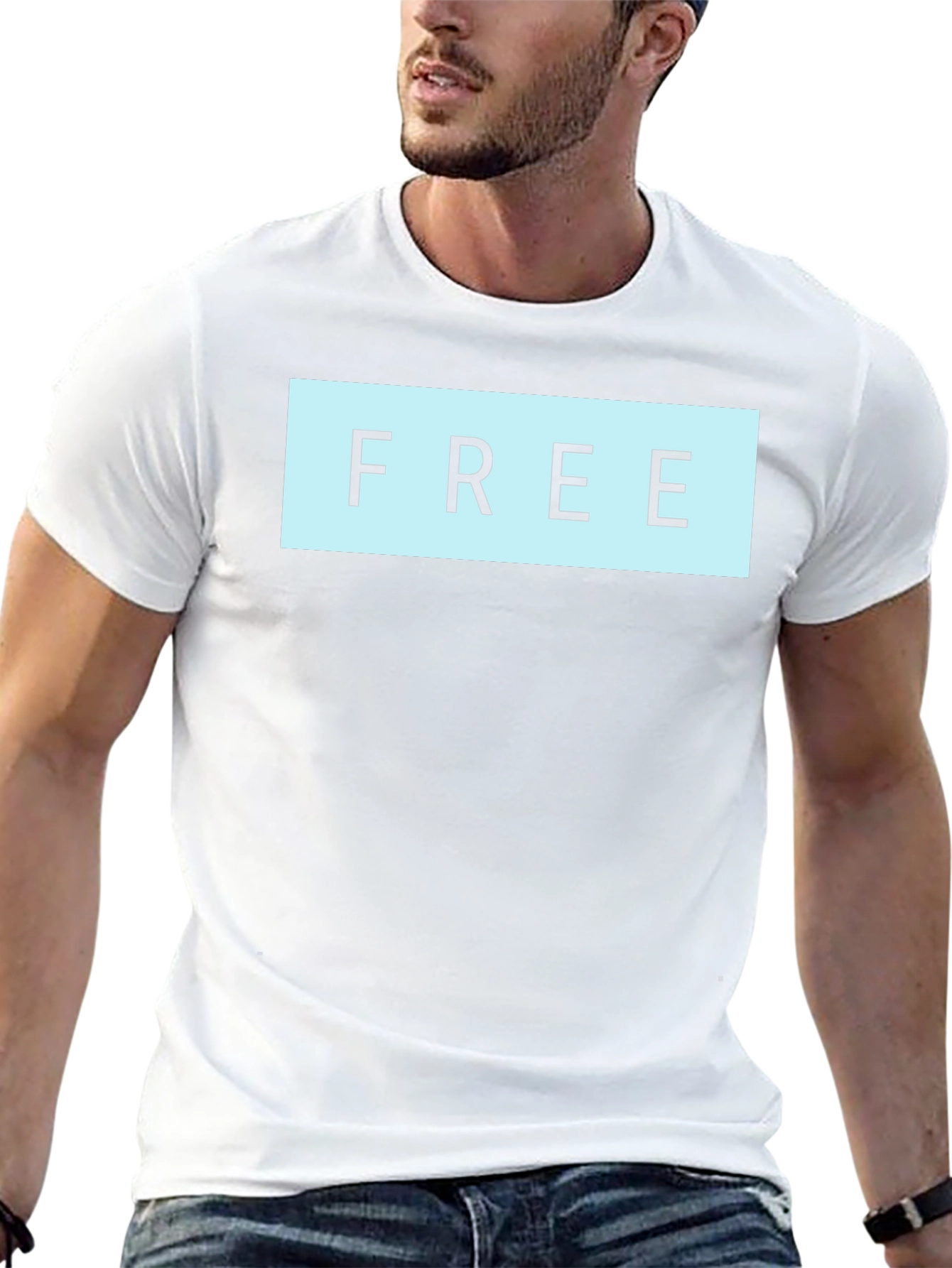 Mens Black T-Shirt with FREE Graphic