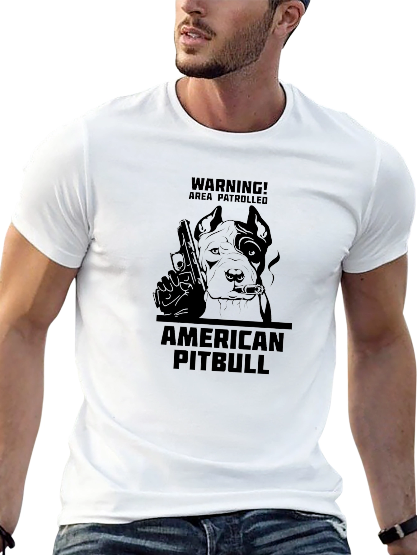 American Pitbull Area Patrolled Graphic T-Shirt