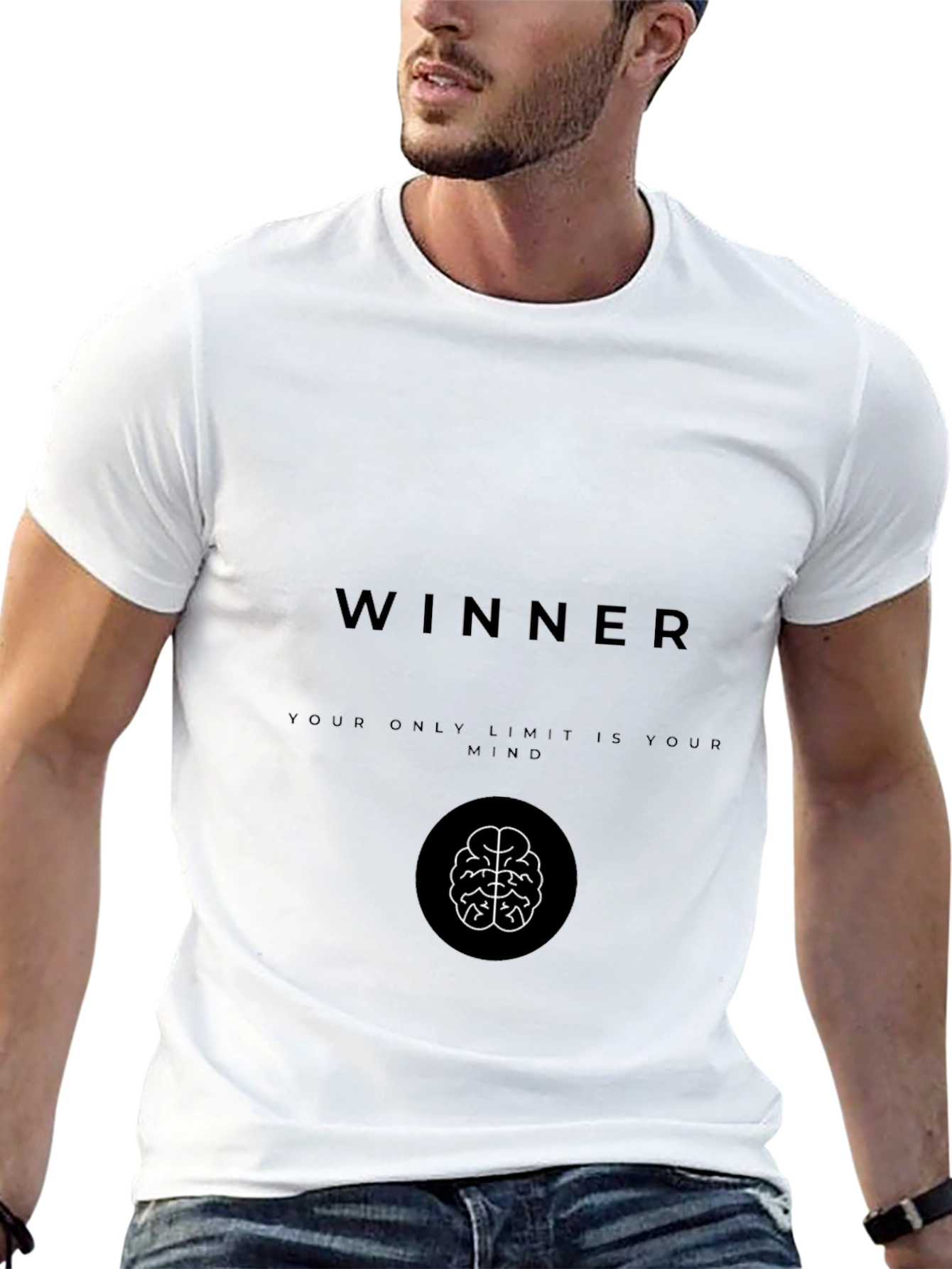Winner Mindset Graphic Tee - Motivational Black T-Shirt