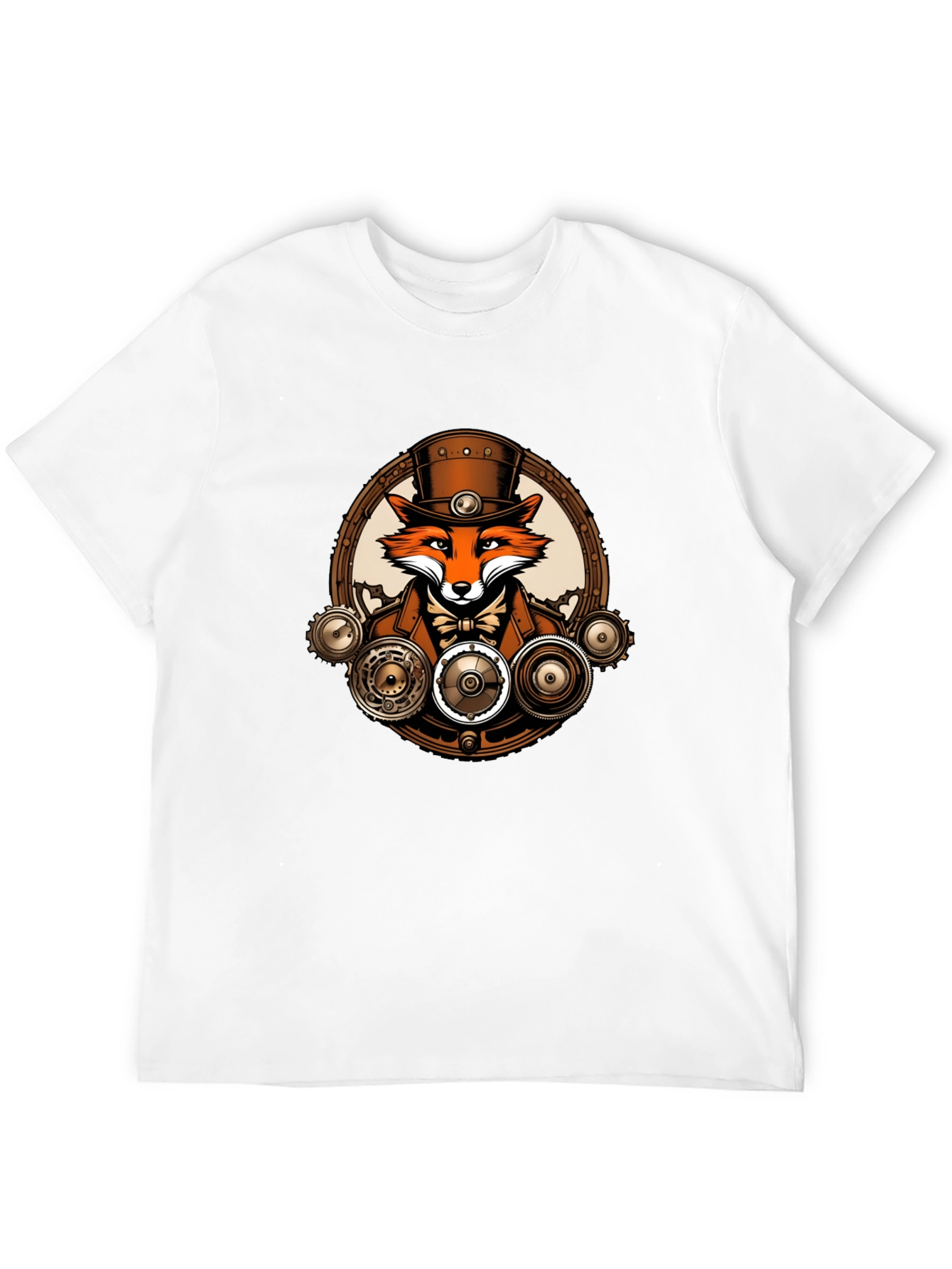 Steampunk Fox T-Shirt - Unique Graphic Tee