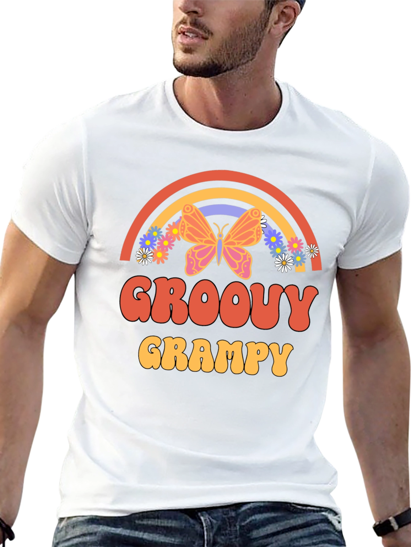 Groovy Grampy Retro Graphic Tee