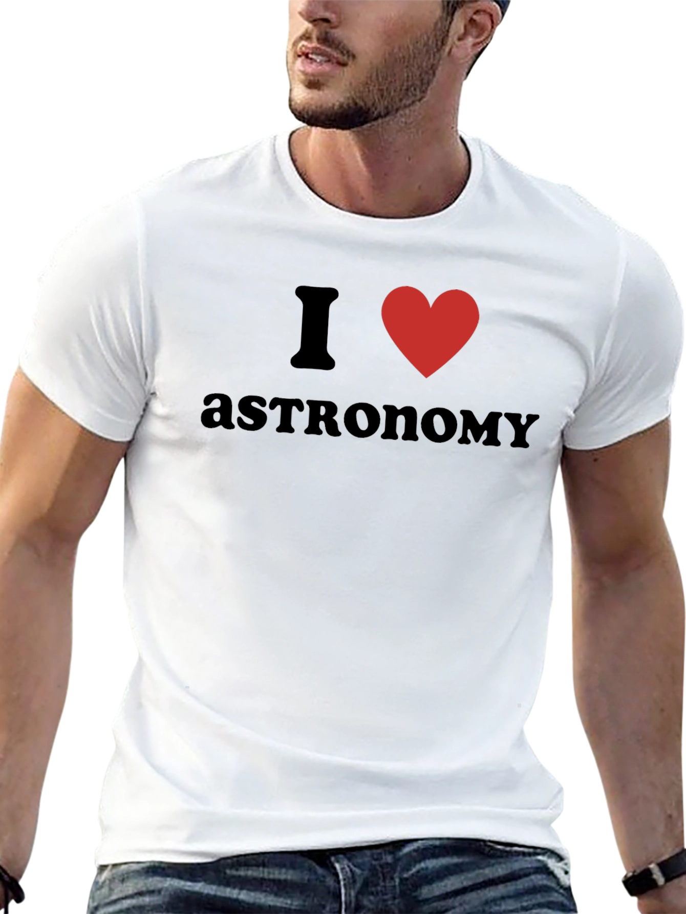 I Love Astronomy T-Shirt - Black