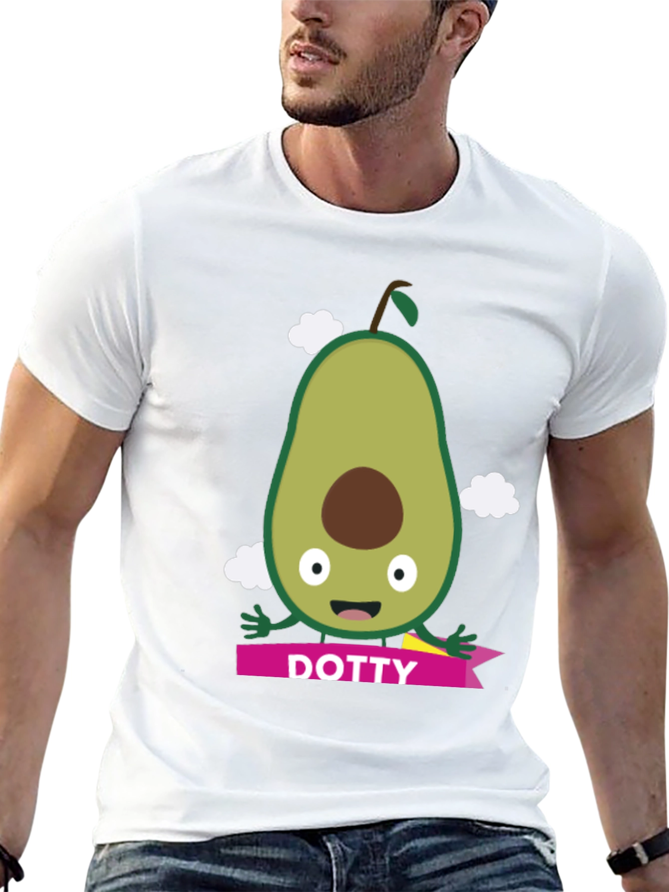 Avocado Dotty T-Shirt - Cute Cartoon Style