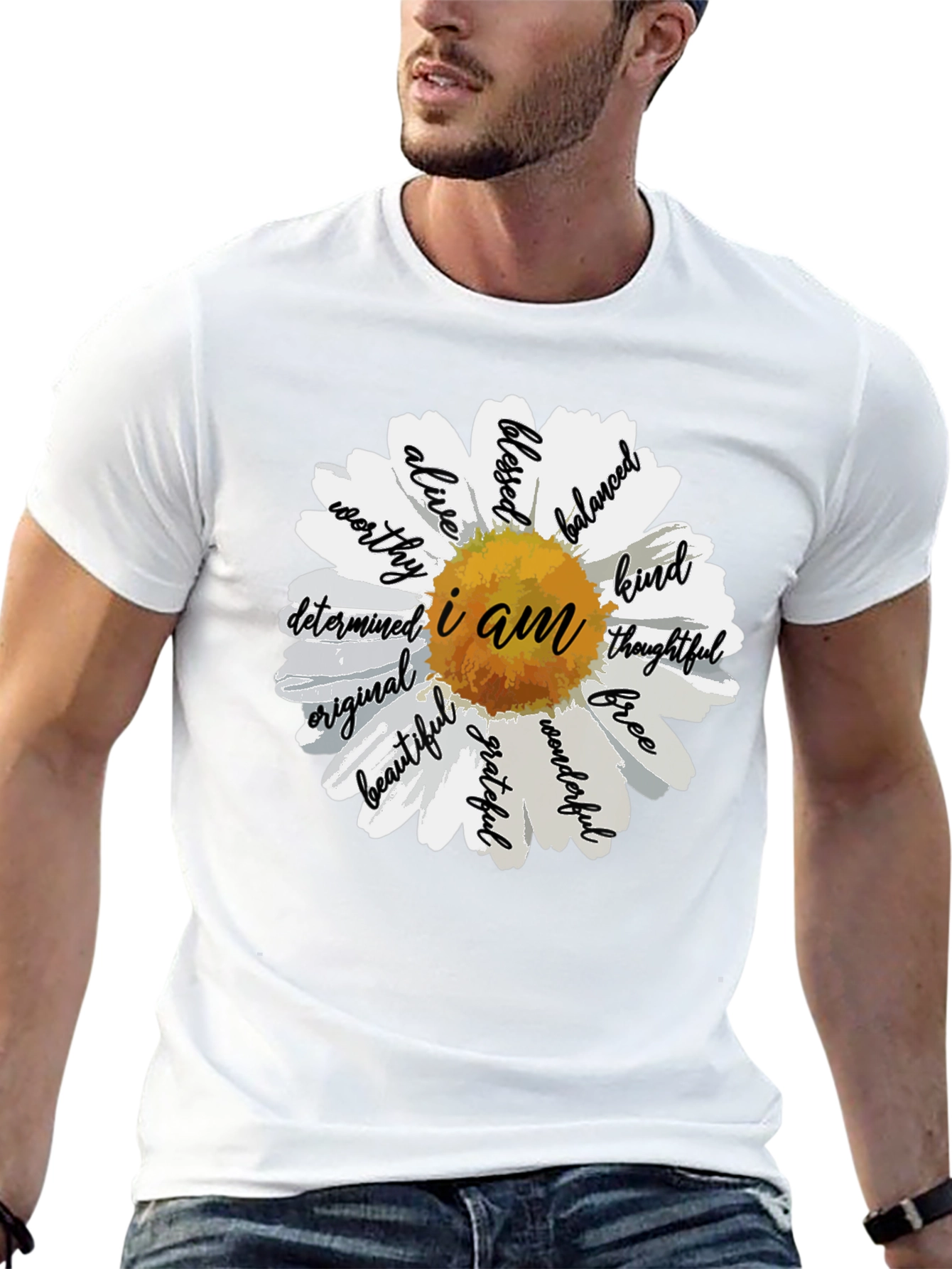 I Am Daisy Graphic Tee - Black