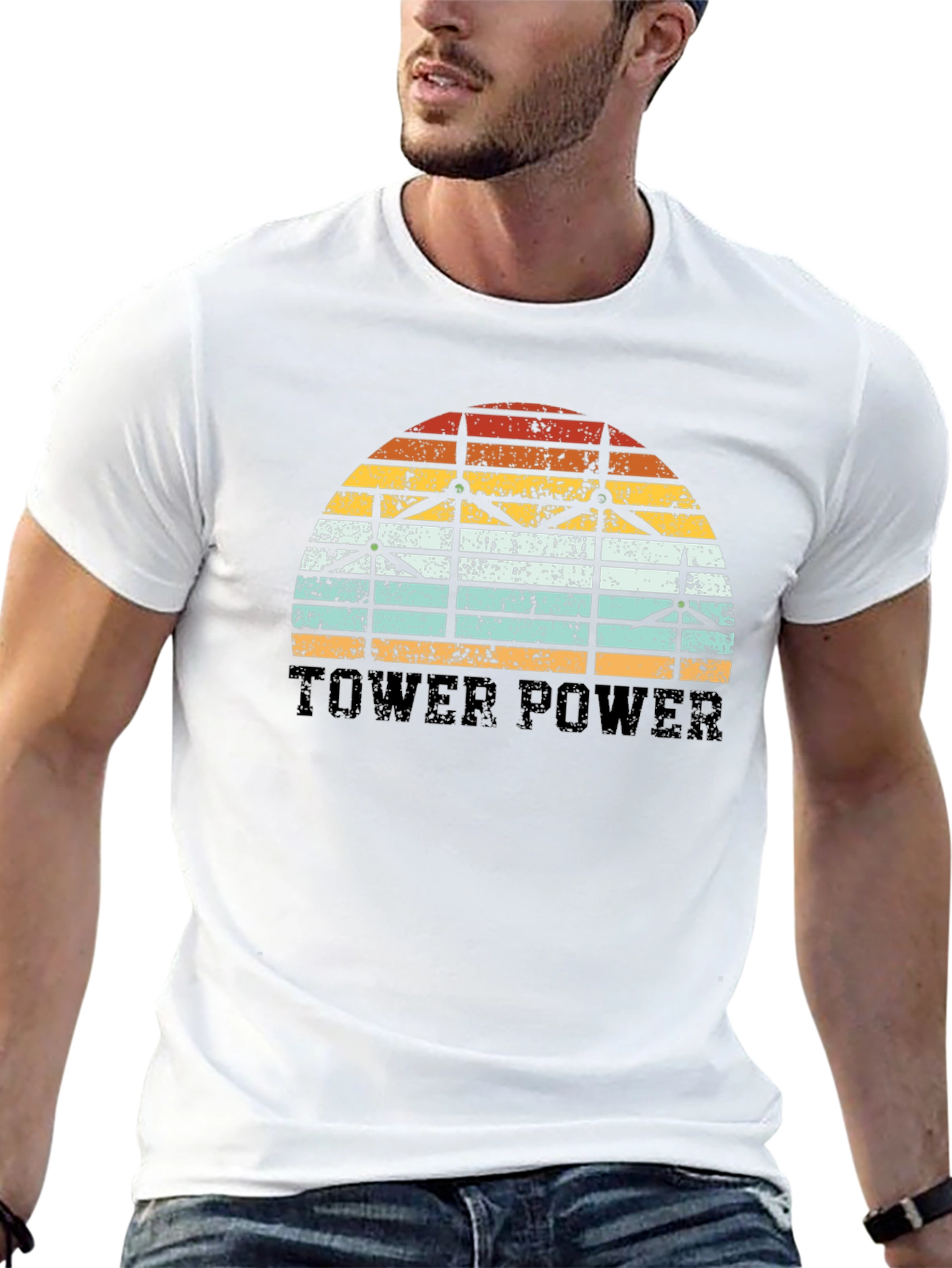 Tower Power Wind Turbine Graphic Tee