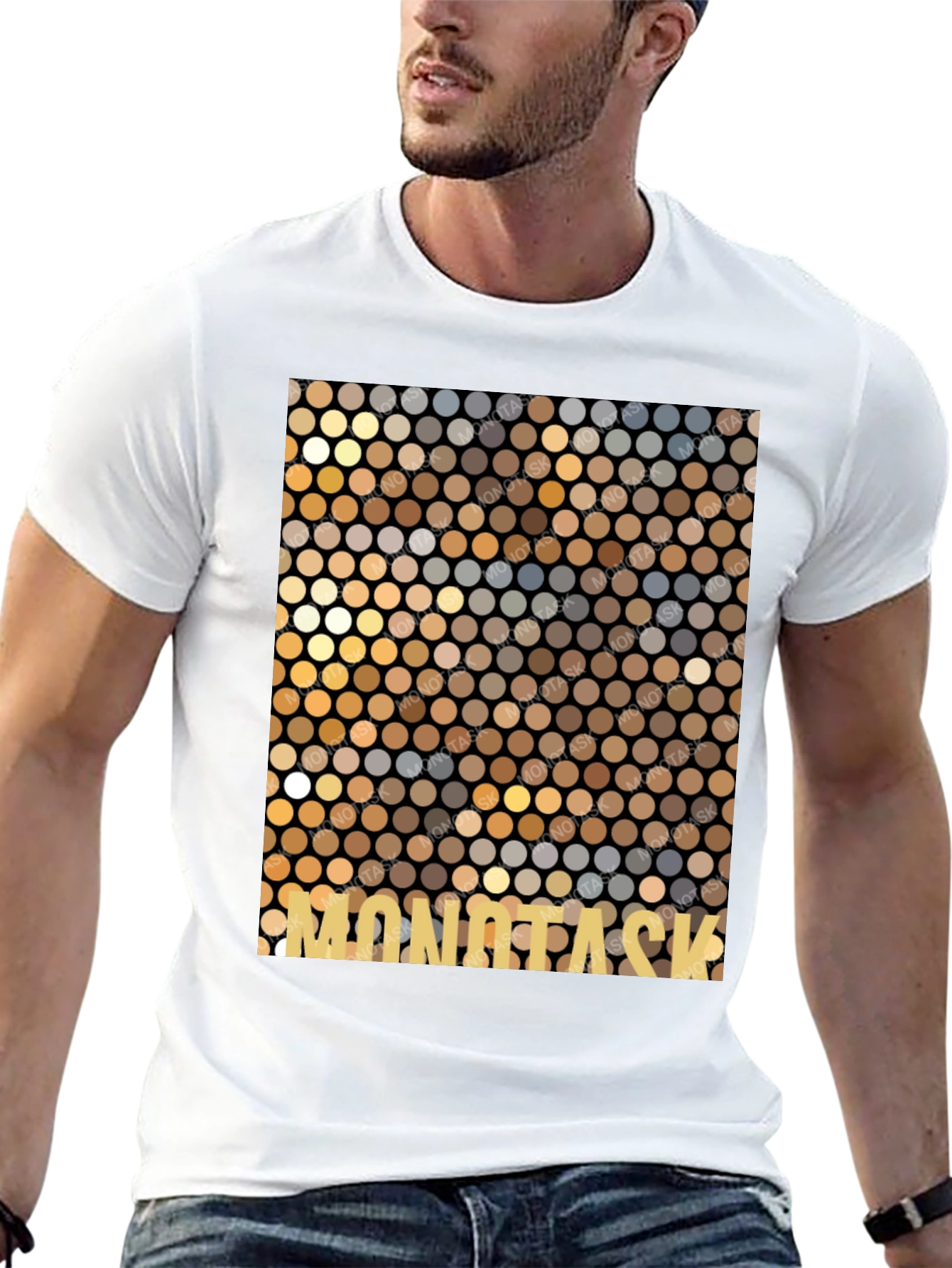 Mosaic Pattern Graphic Tee - MONOTASK