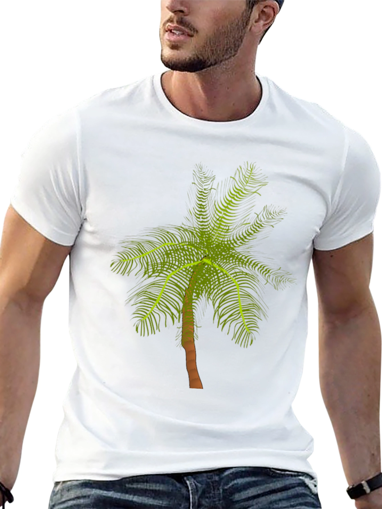 Palm Tree Graphic T-Shirt - Tropical Style
