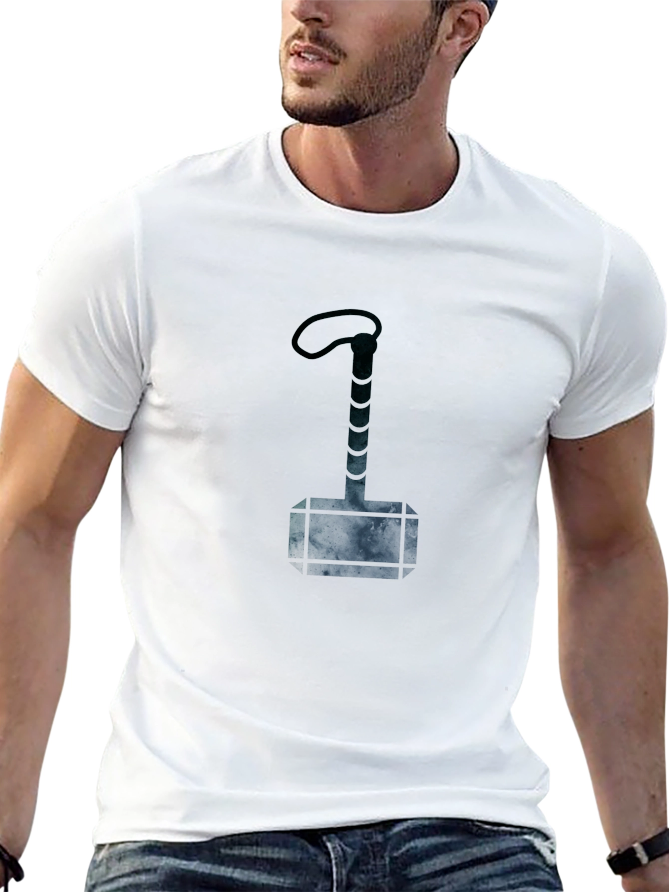 Thor Hammer T-Shirt - Black Graphic Tee