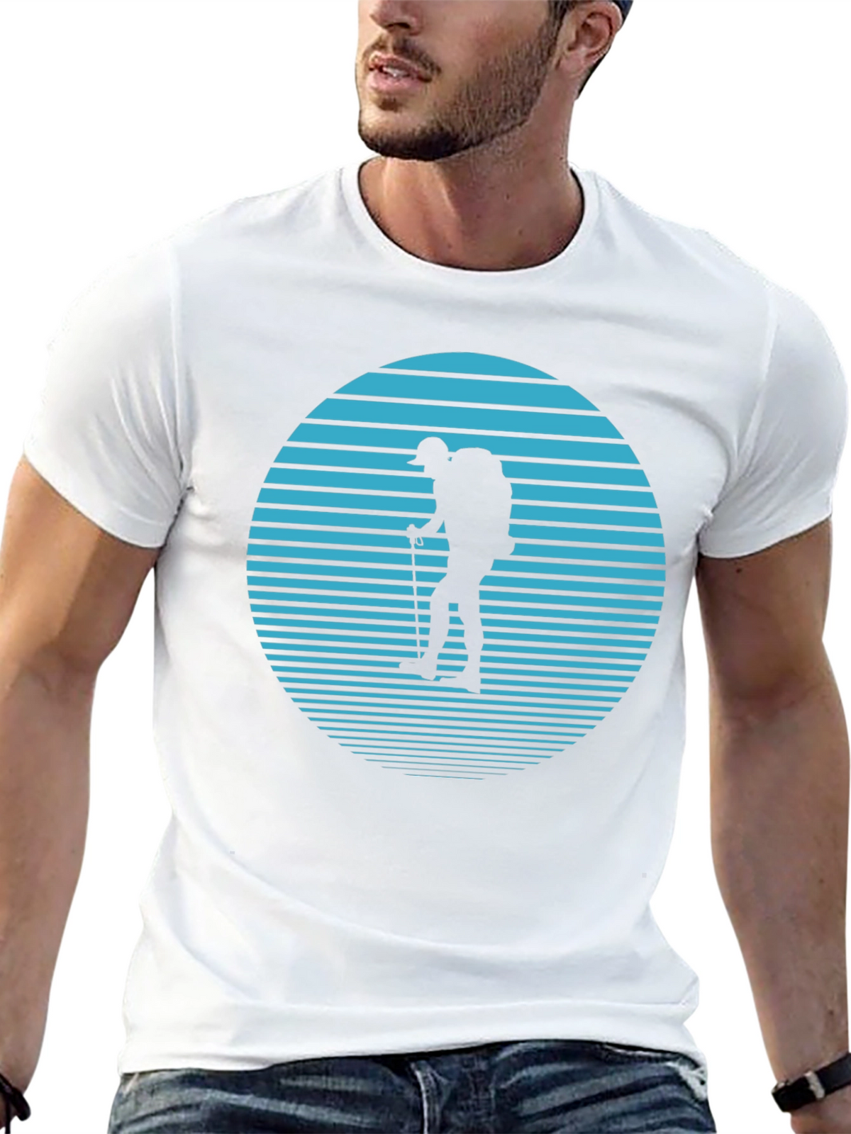 Hiker Silhouette T-Shirt - Nature Adventure Tee