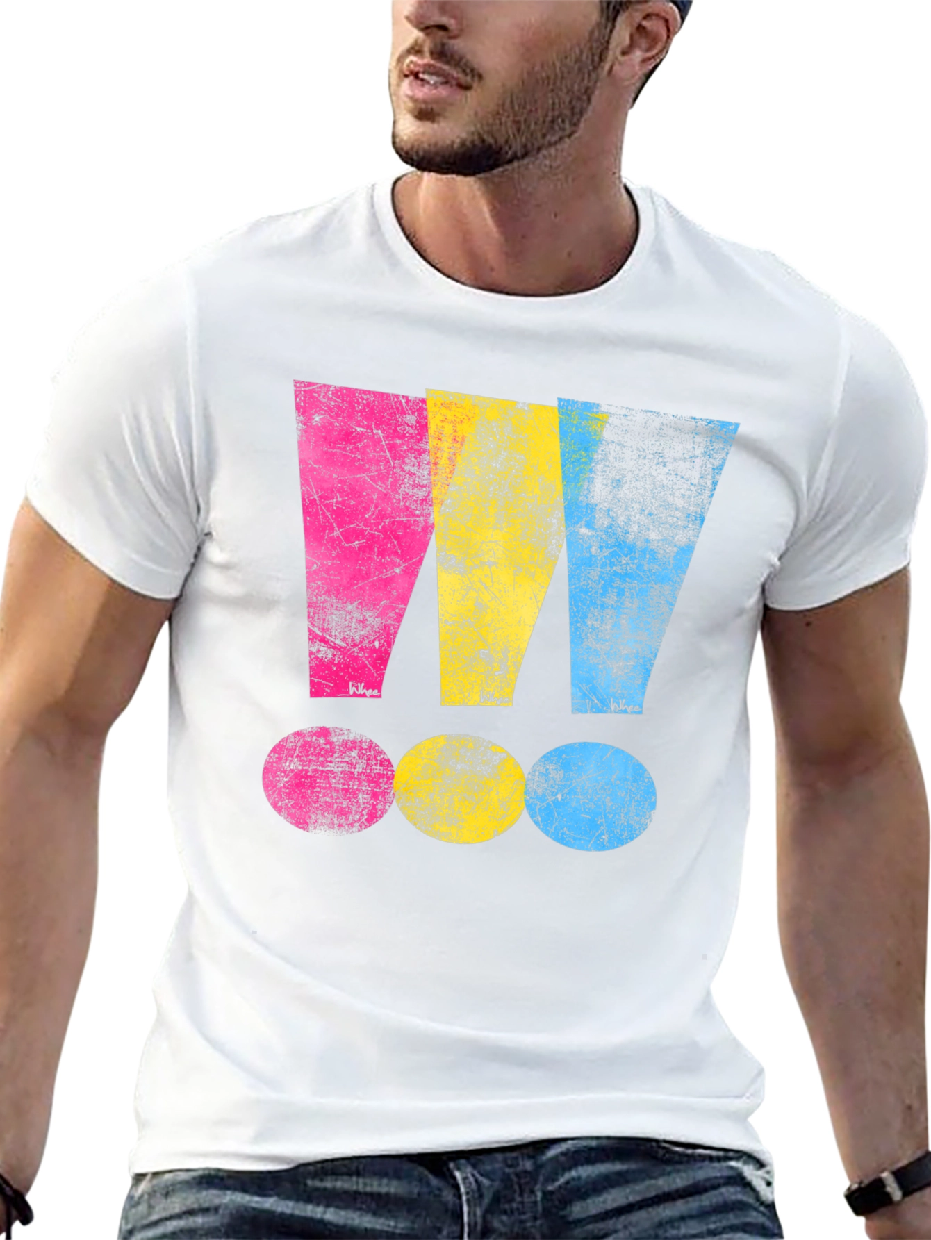 Distressed CMYK T-Shirt