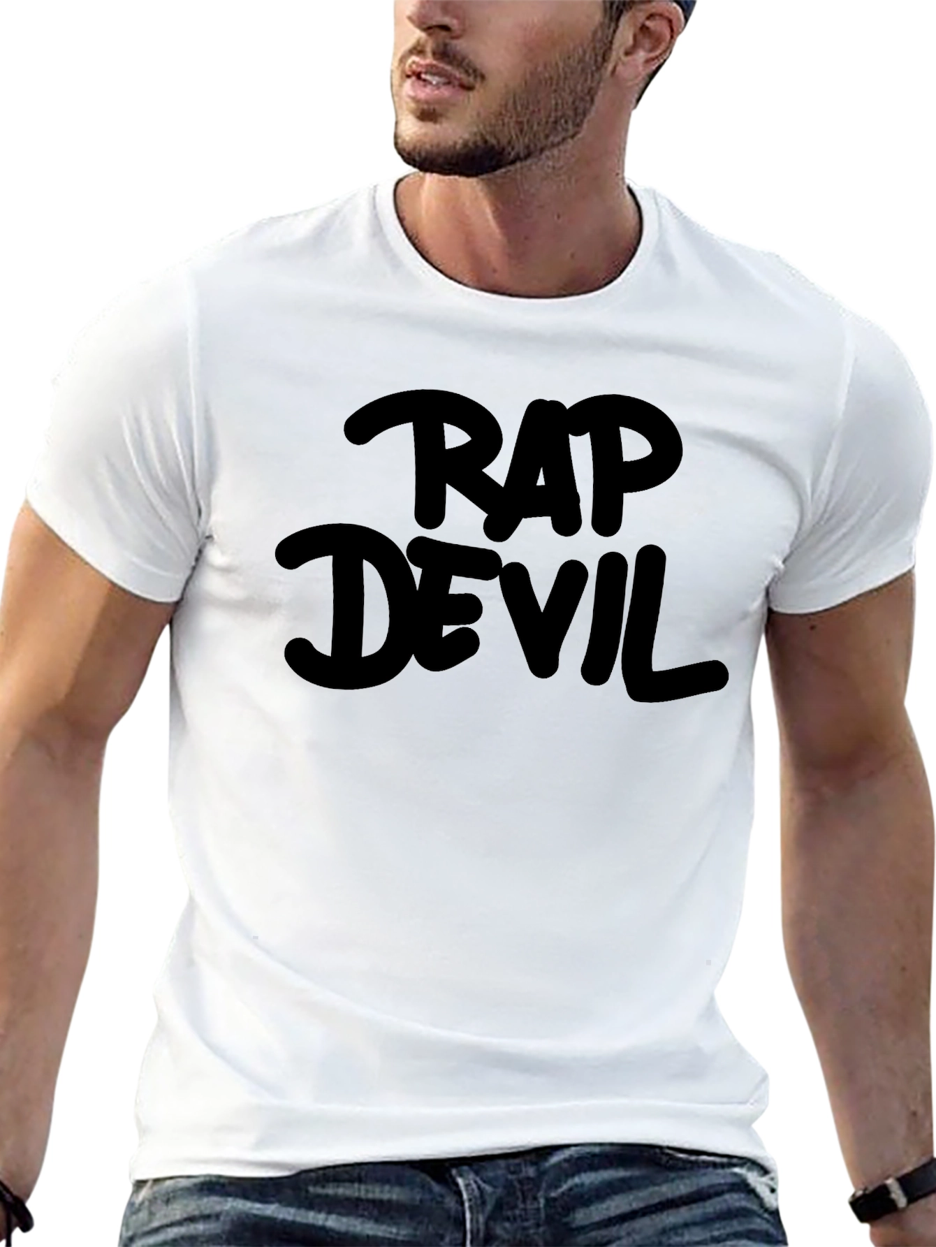 Rap Devil Black Graphic Tee