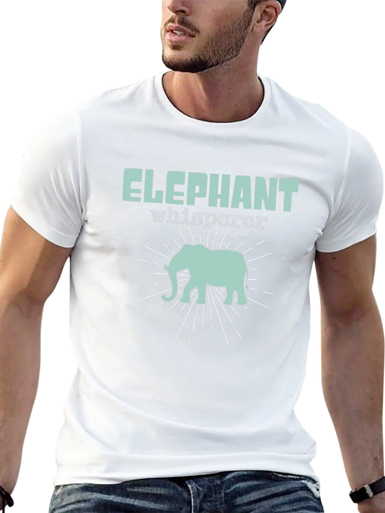 Elephant Whisperer Graphic T-Shirt - Black