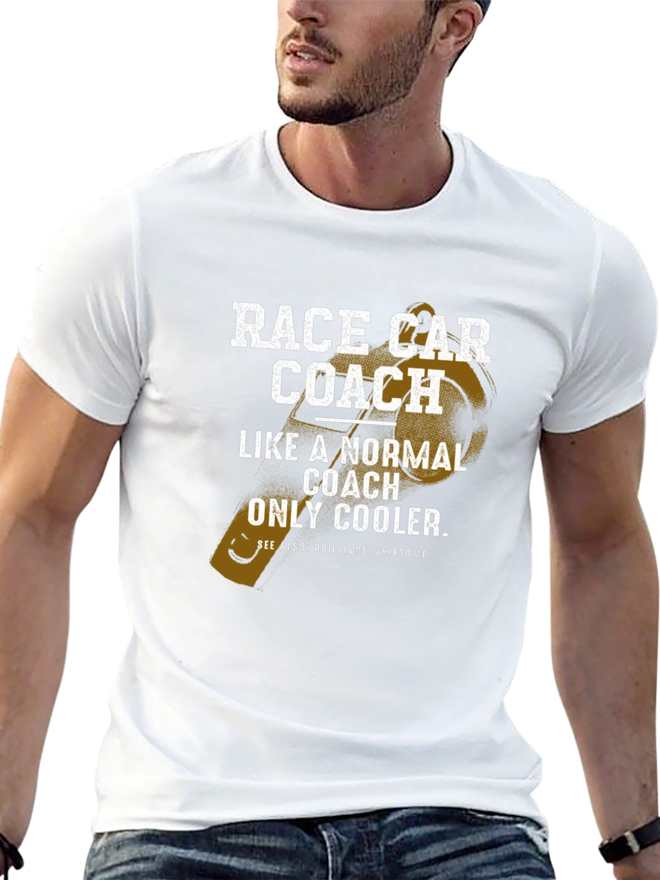 Race Car Coach T-Shirt - Cool Coach Apparel