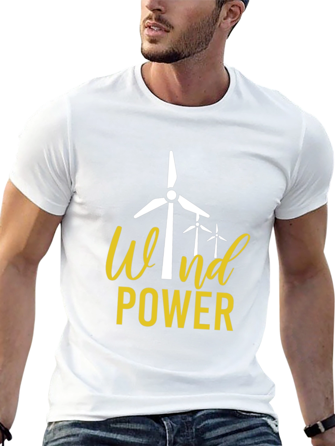 Wind Power Graphic Tee - Eco-Friendly Energy Shirt
