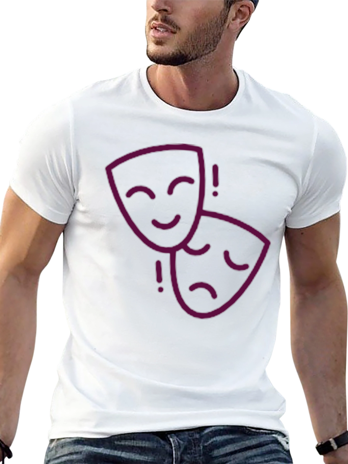 Drama Masks Graphic Tee - Unisex Black T-Shirt