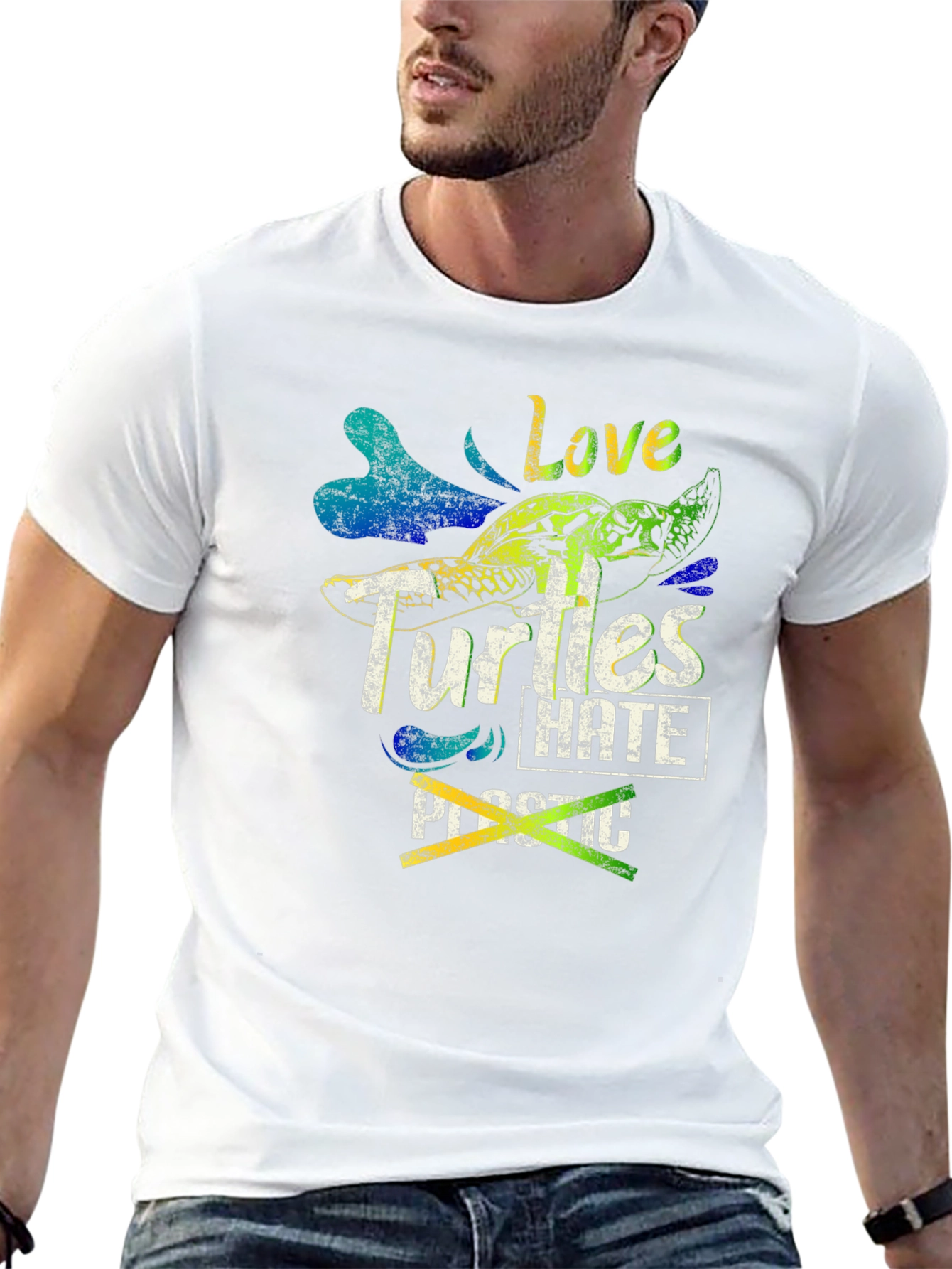 Love Turtles Hate Plastic Graphic Tee