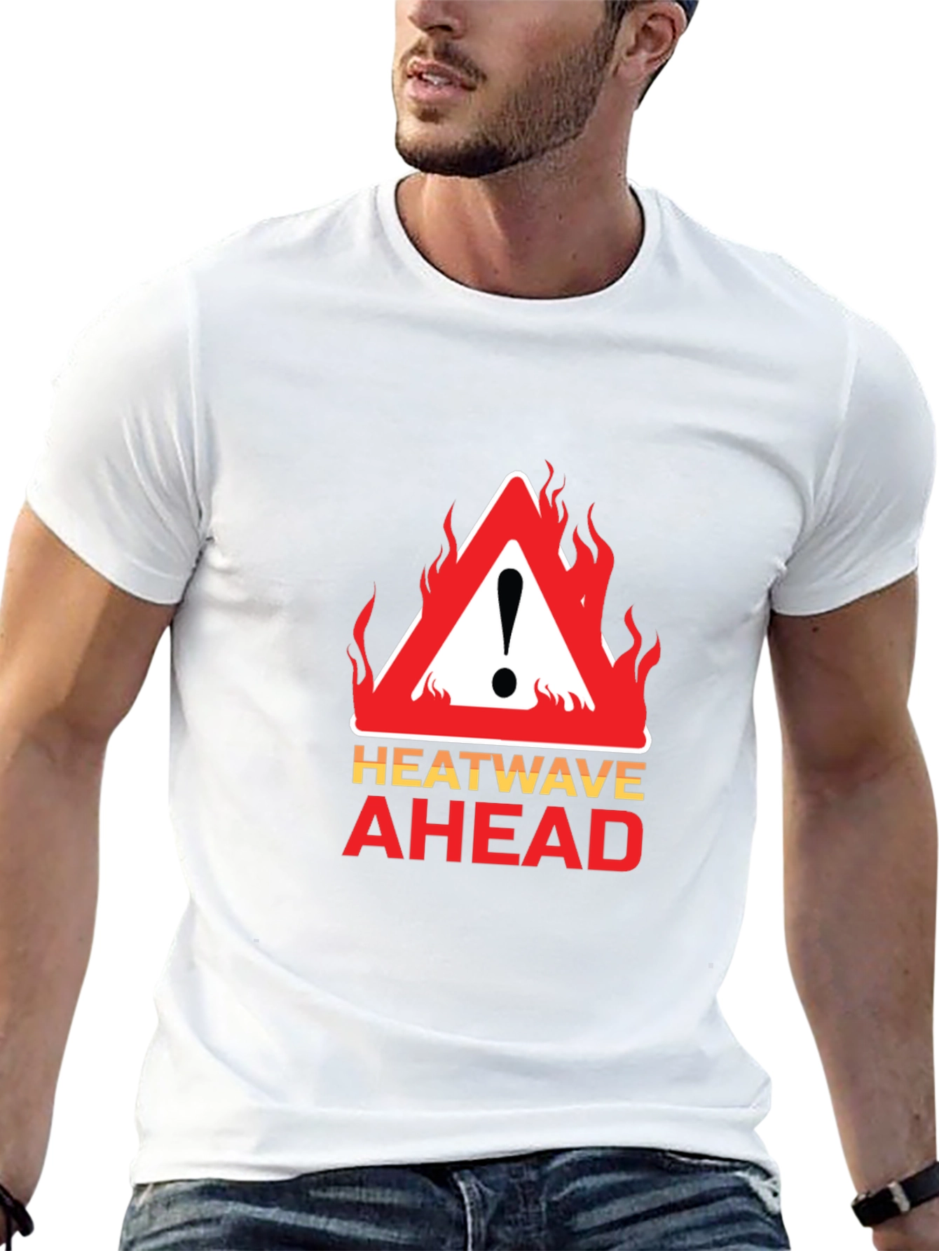 Heatwave Ahead Graphic Tee - Warning Sign Design