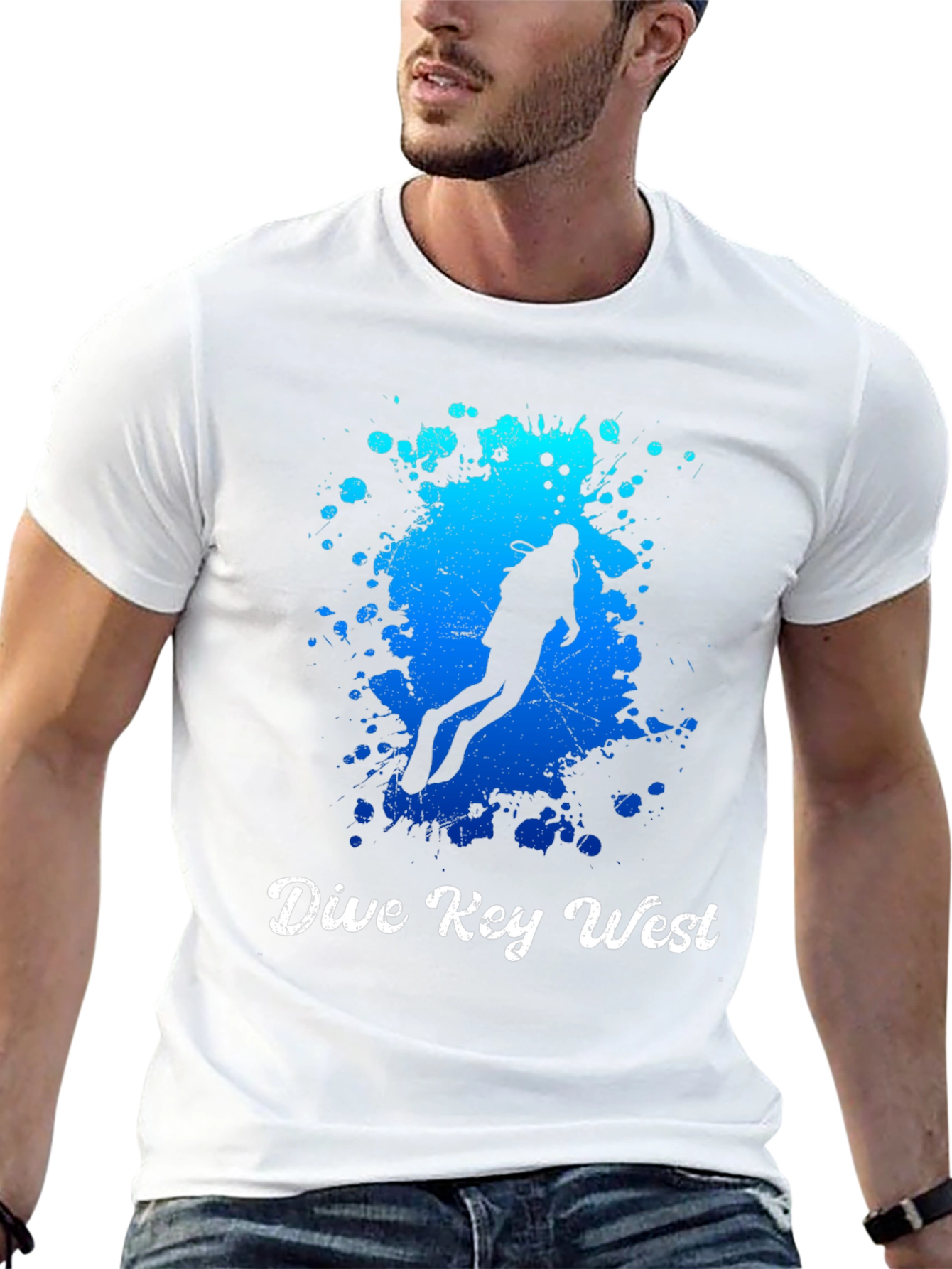 Dive Key West T-Shirt - Scuba Diver Graphic