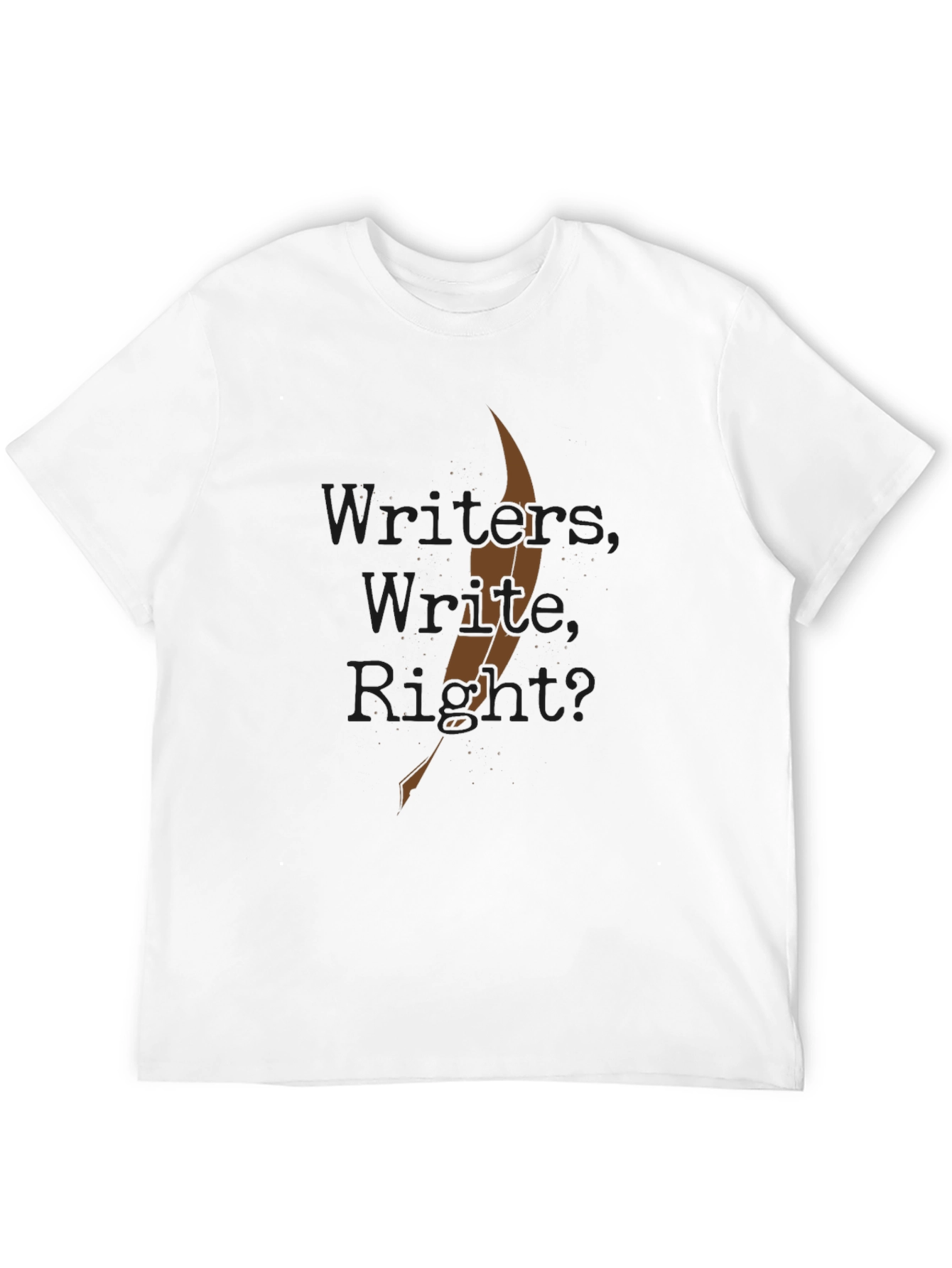 Writers Quill T-Shirt - Black - Unique Gift