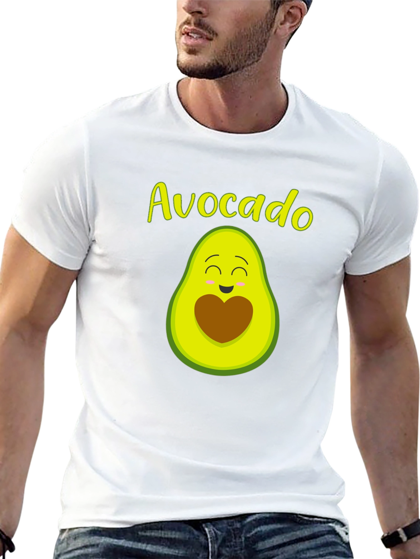Avocado Heart Graphic T-Shirt