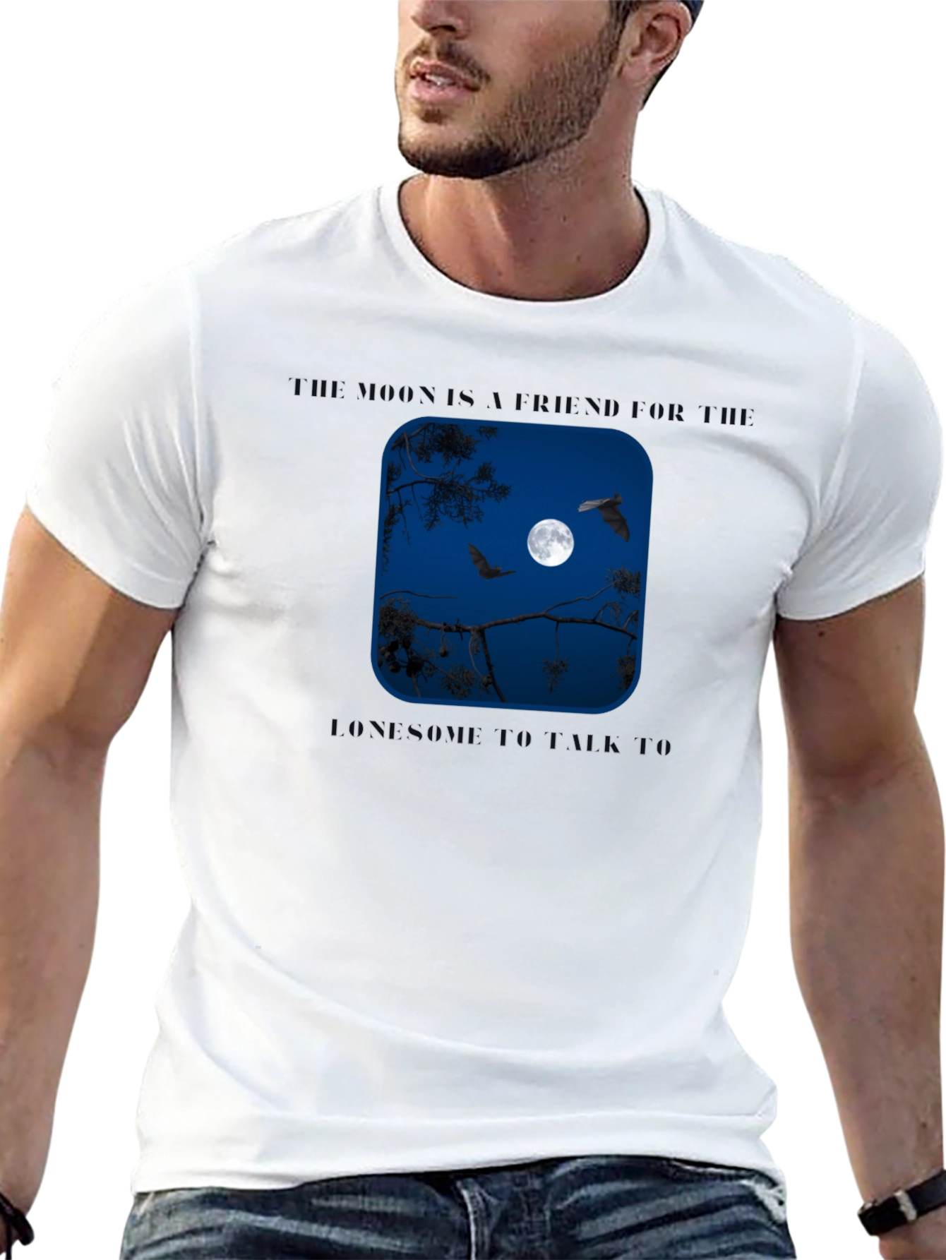 Moon & Bats Graphic T-Shirt
