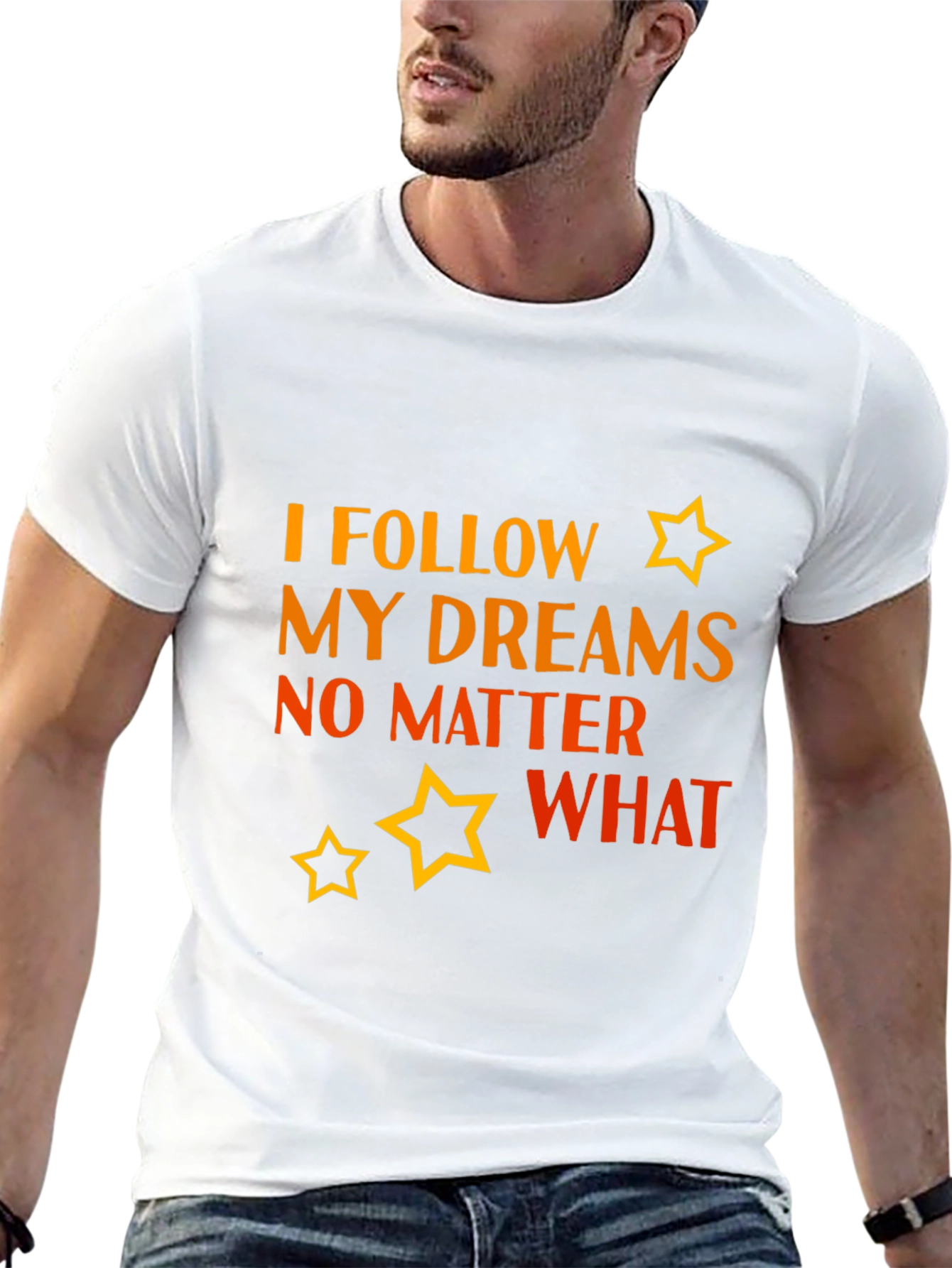 I Follow My Dreams Graphic Tee - Black