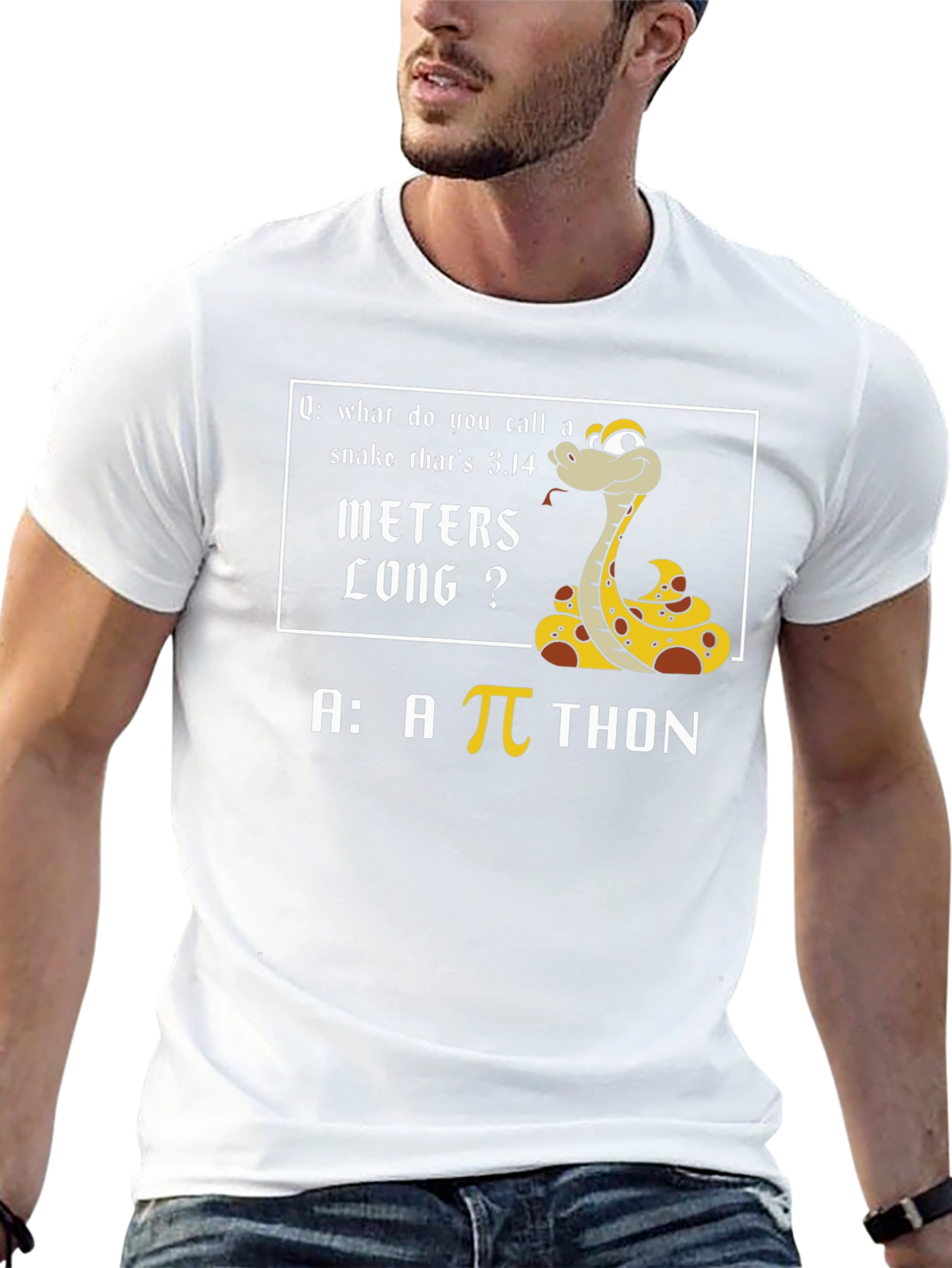 Pi-thon Snake Math Humor T-Shirt