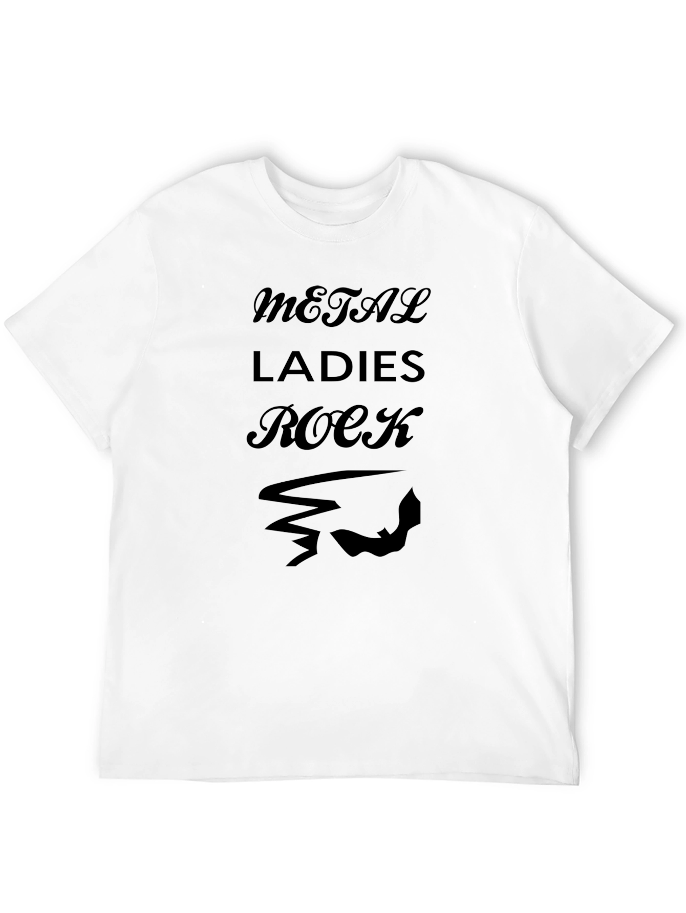 Metal Ladies Rock Graphic Tee - Black