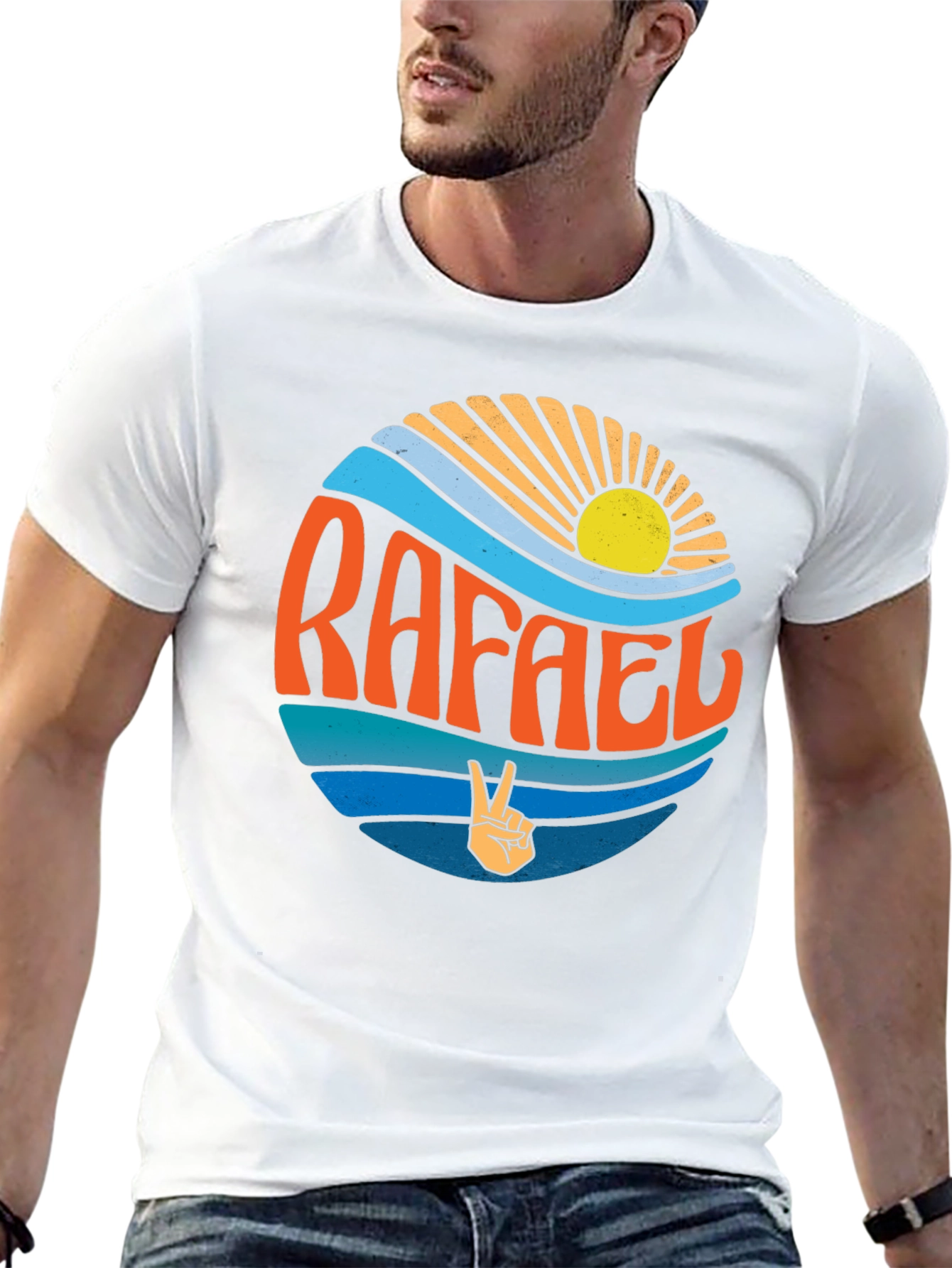 Rafael Retro Sunshine T-Shirt - Peace & Good Vibes