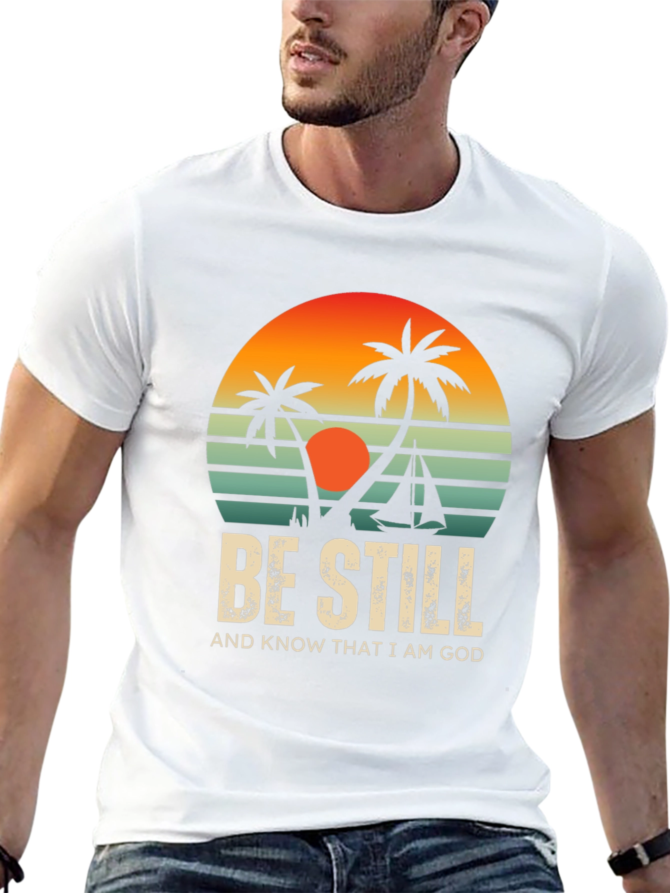 Be Still Graphic Tee - Coastal Sunset T-Shirt