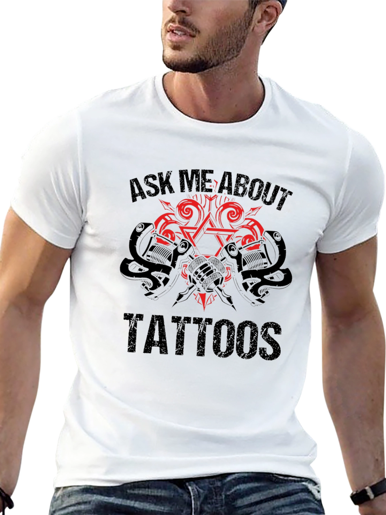 Ask Me About Tattoos Graphic T-Shirt