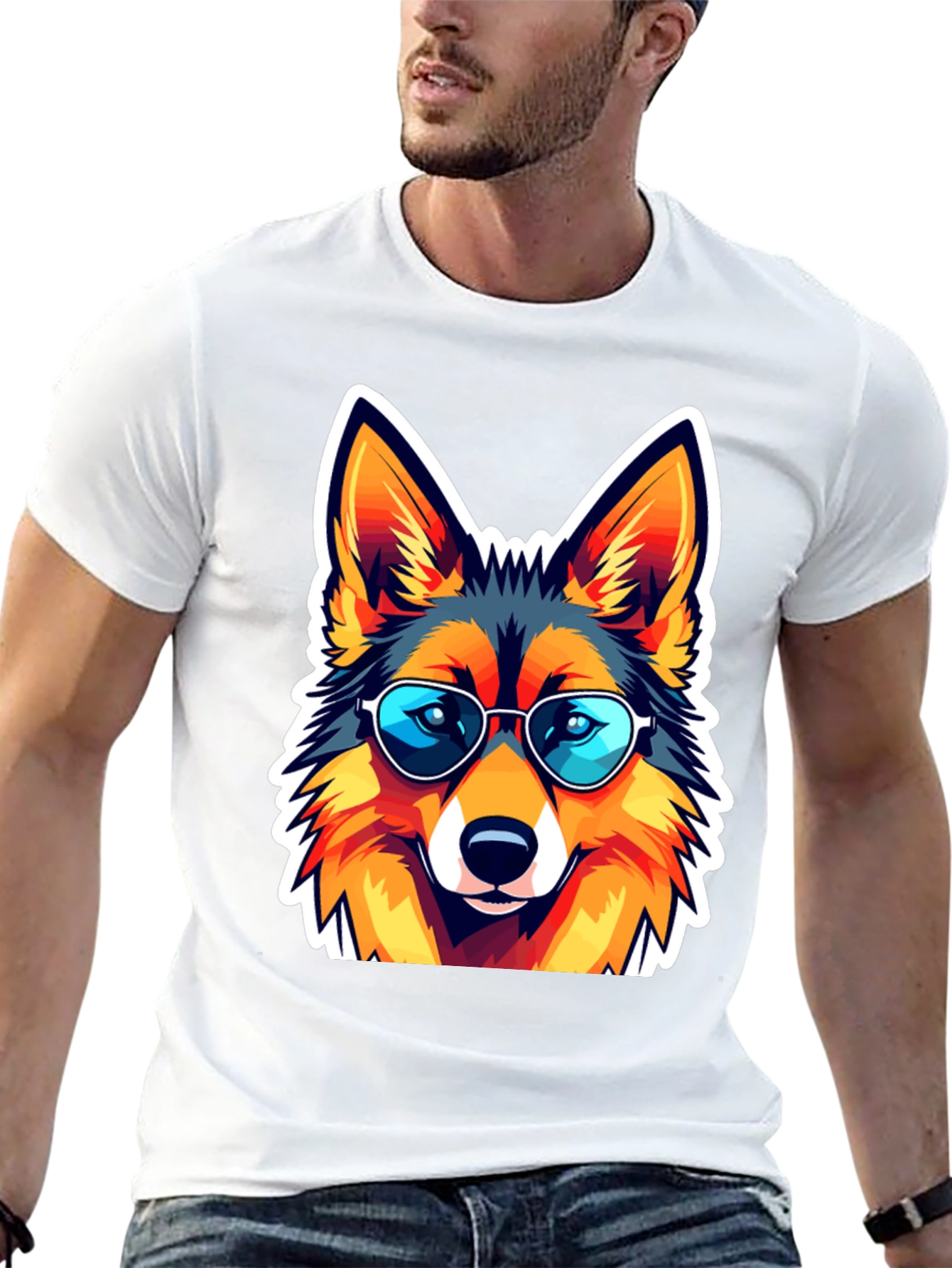 Cool Fox Graphic Tee - Unisex Black T-Shirt