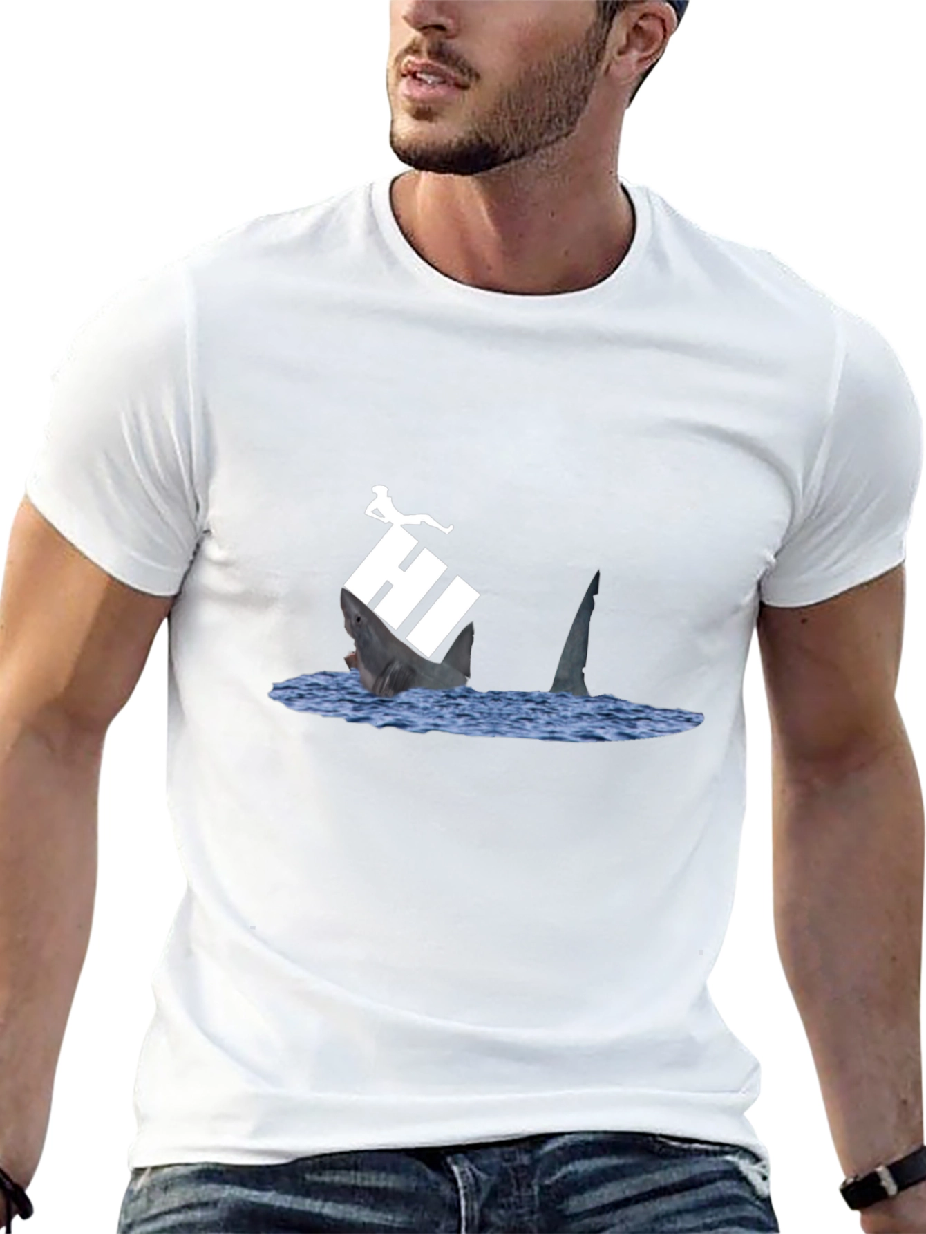 Shark HI T-Shirt - Funny Graphic Tee