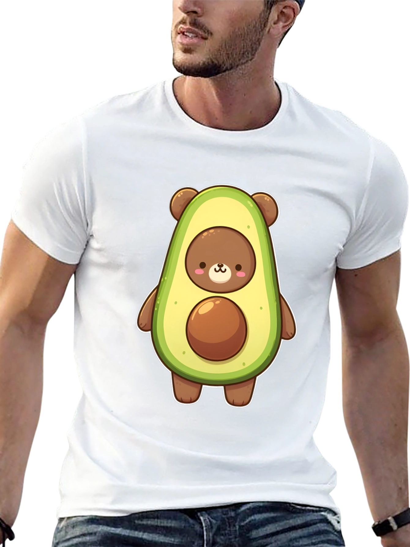 Avocado Bear Graphic Tee - Cute and Fun!