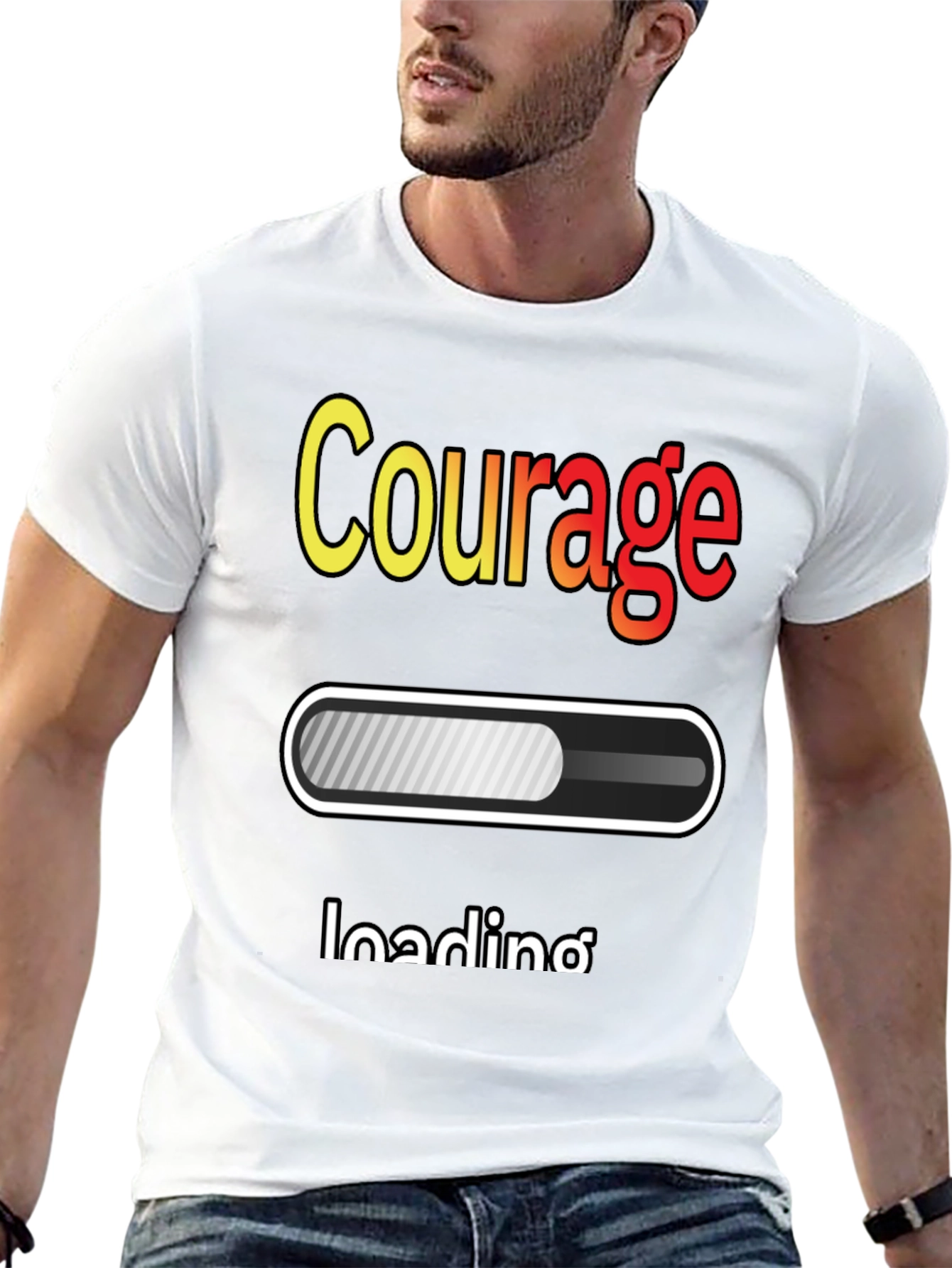 Courage Loading T-Shirt | Motivational Graphic Tee