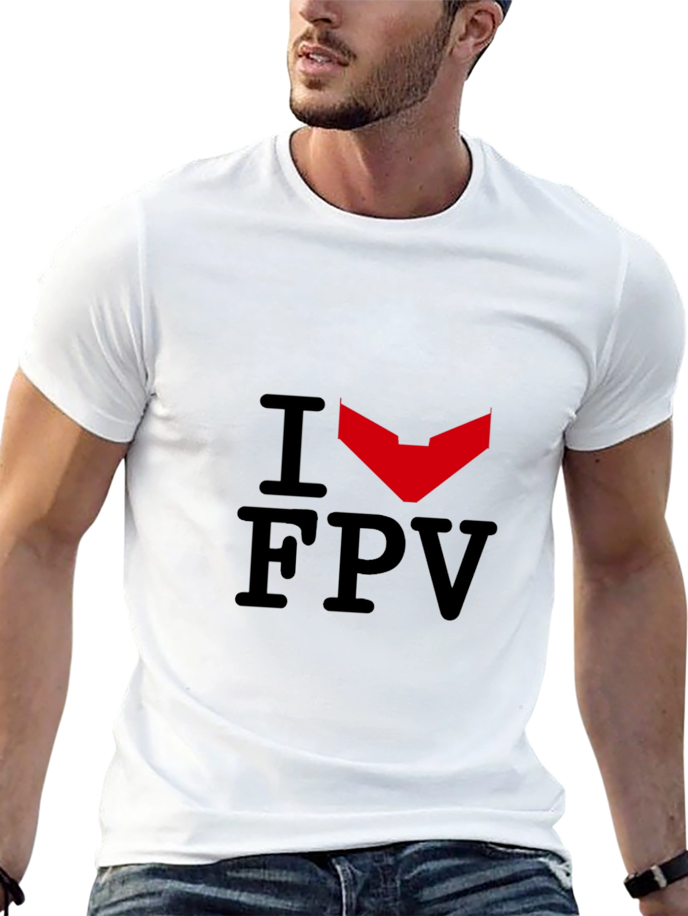 I Heart FPV Black Graphic Tee