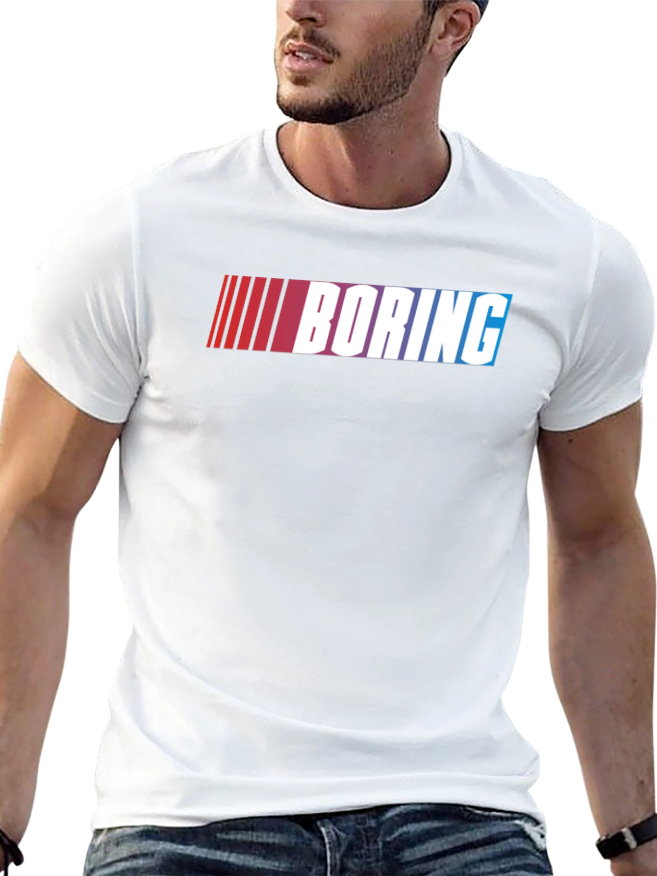 Boring Graphic T-Shirt - Black Cotton Tee