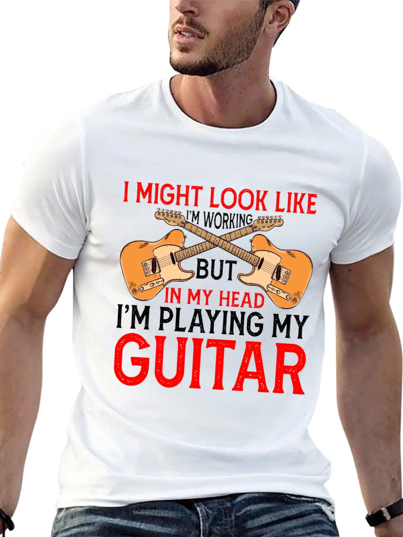 Guitar Lover T-Shirt - Im Playing My Guitar