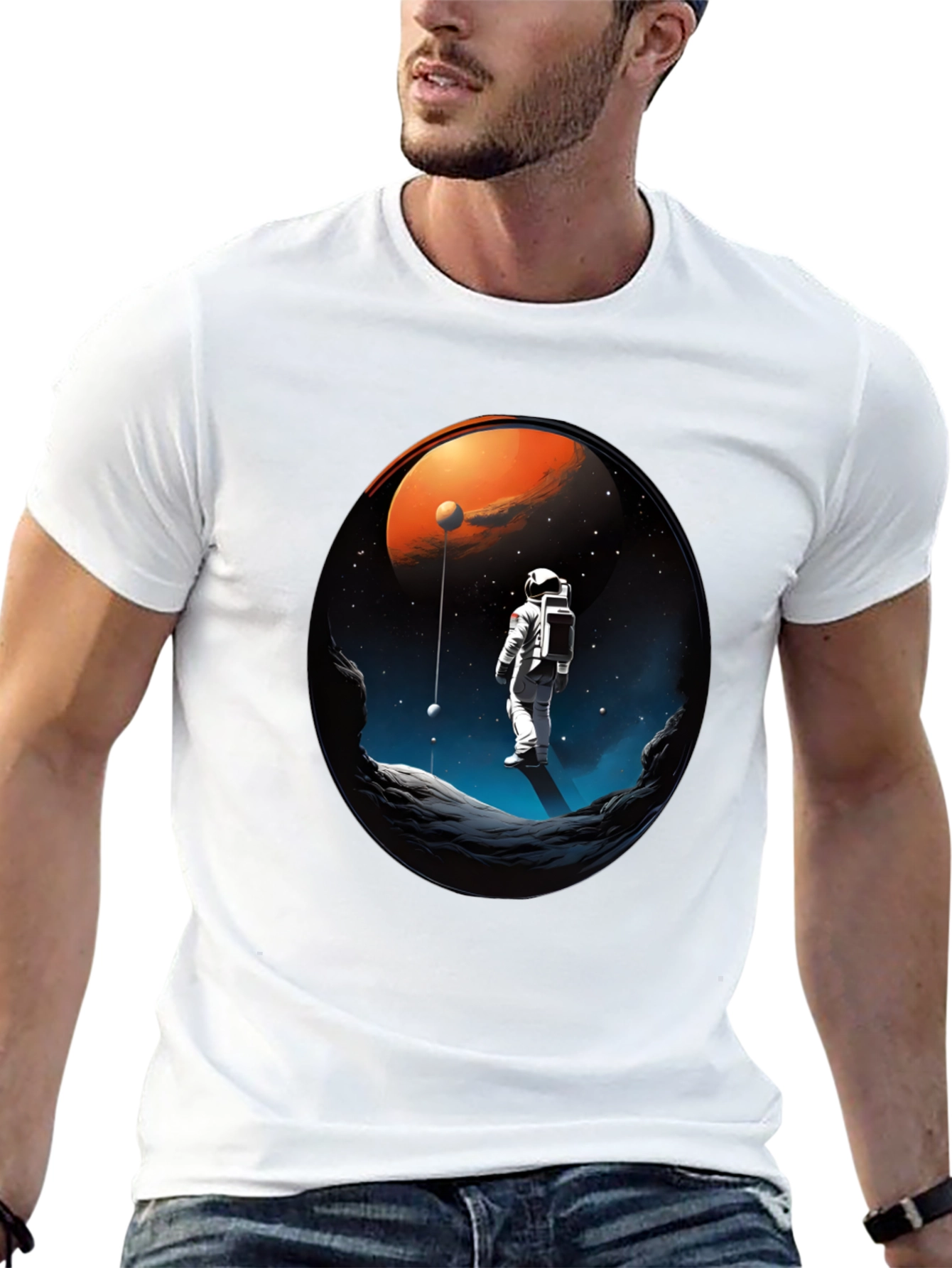 Astronaut Graphic T-Shirt - Space Exploration Design