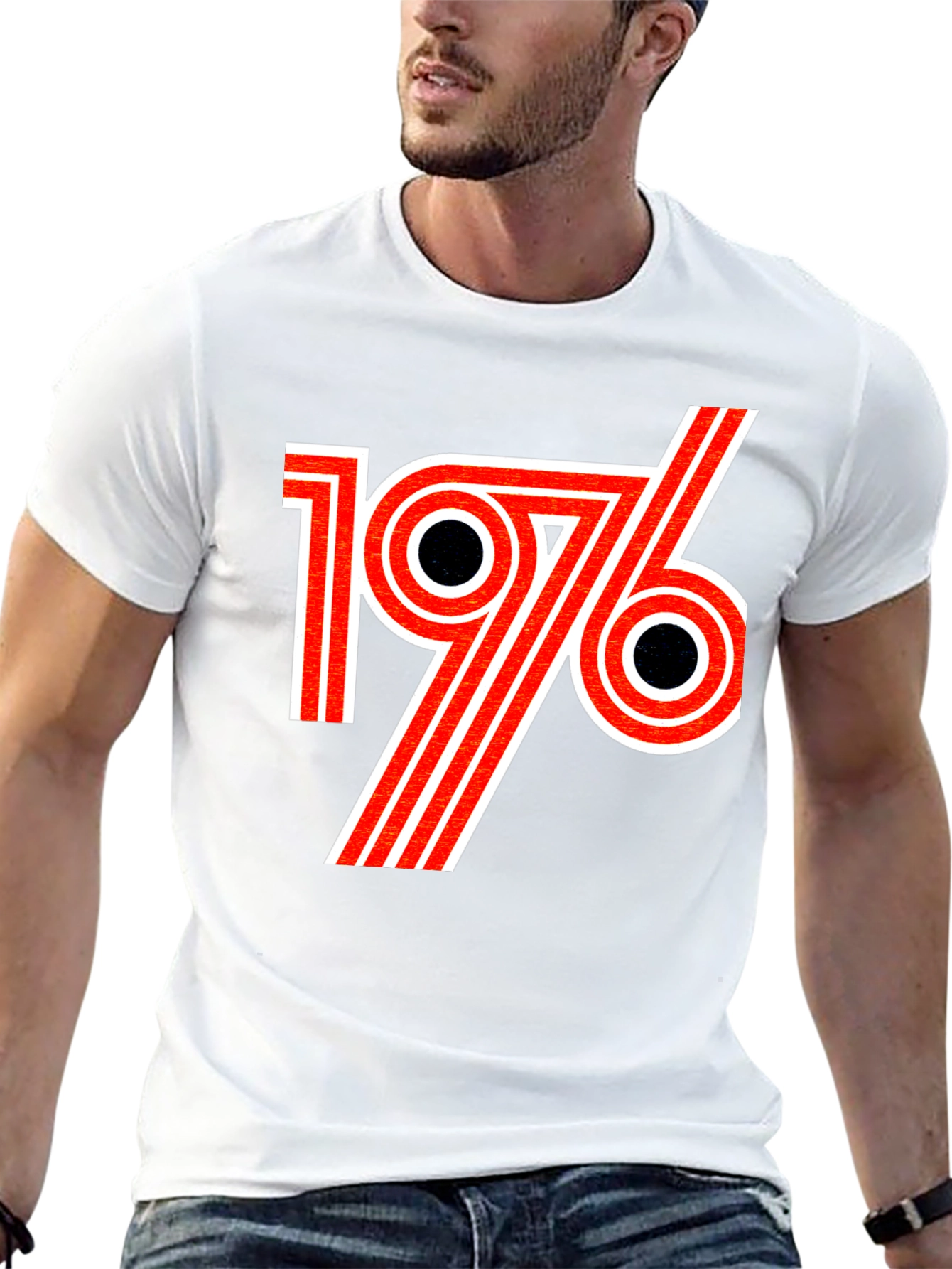 Retro 1976 Graphic T-Shirt - Black