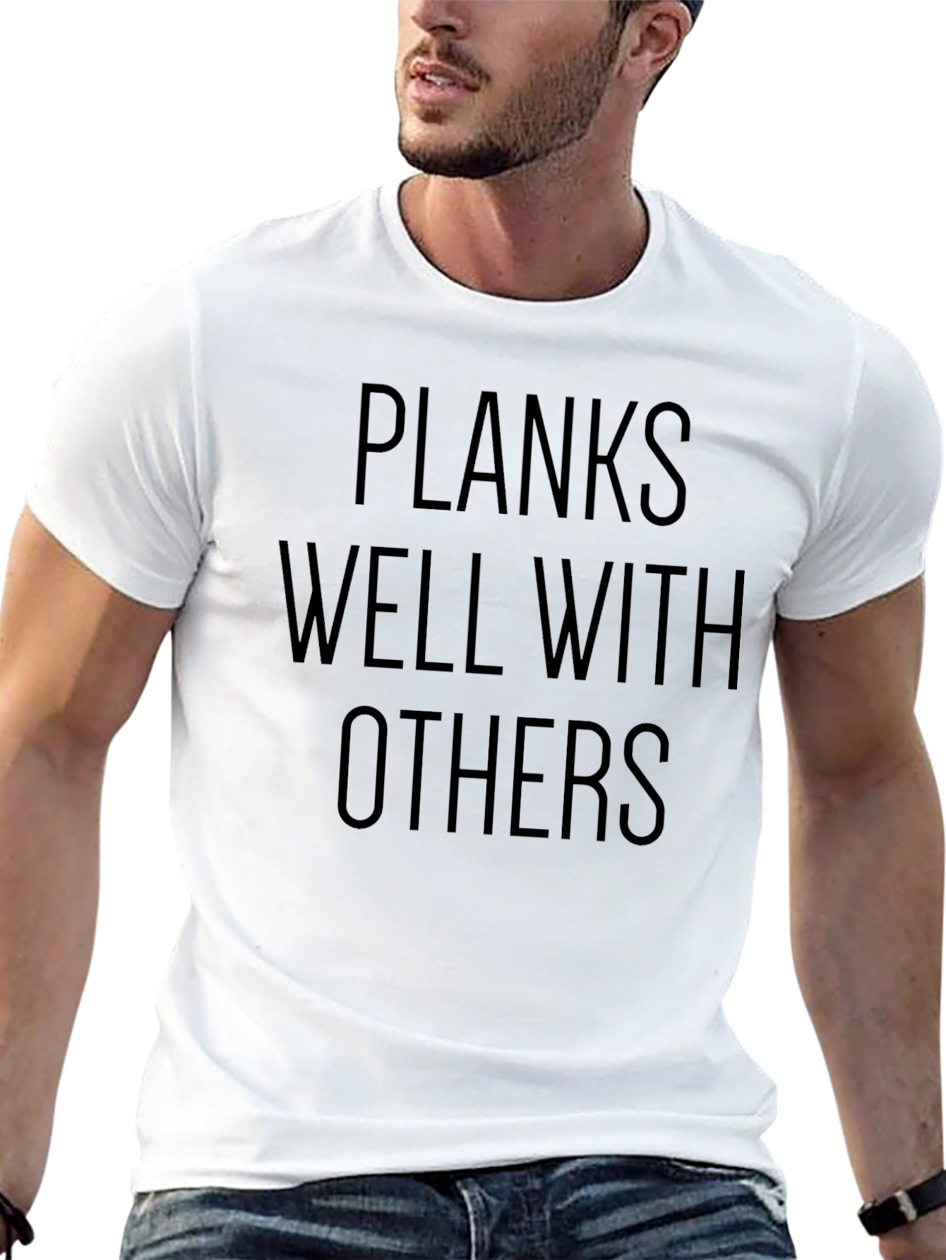 Planks Well With Others Black T-Shirt