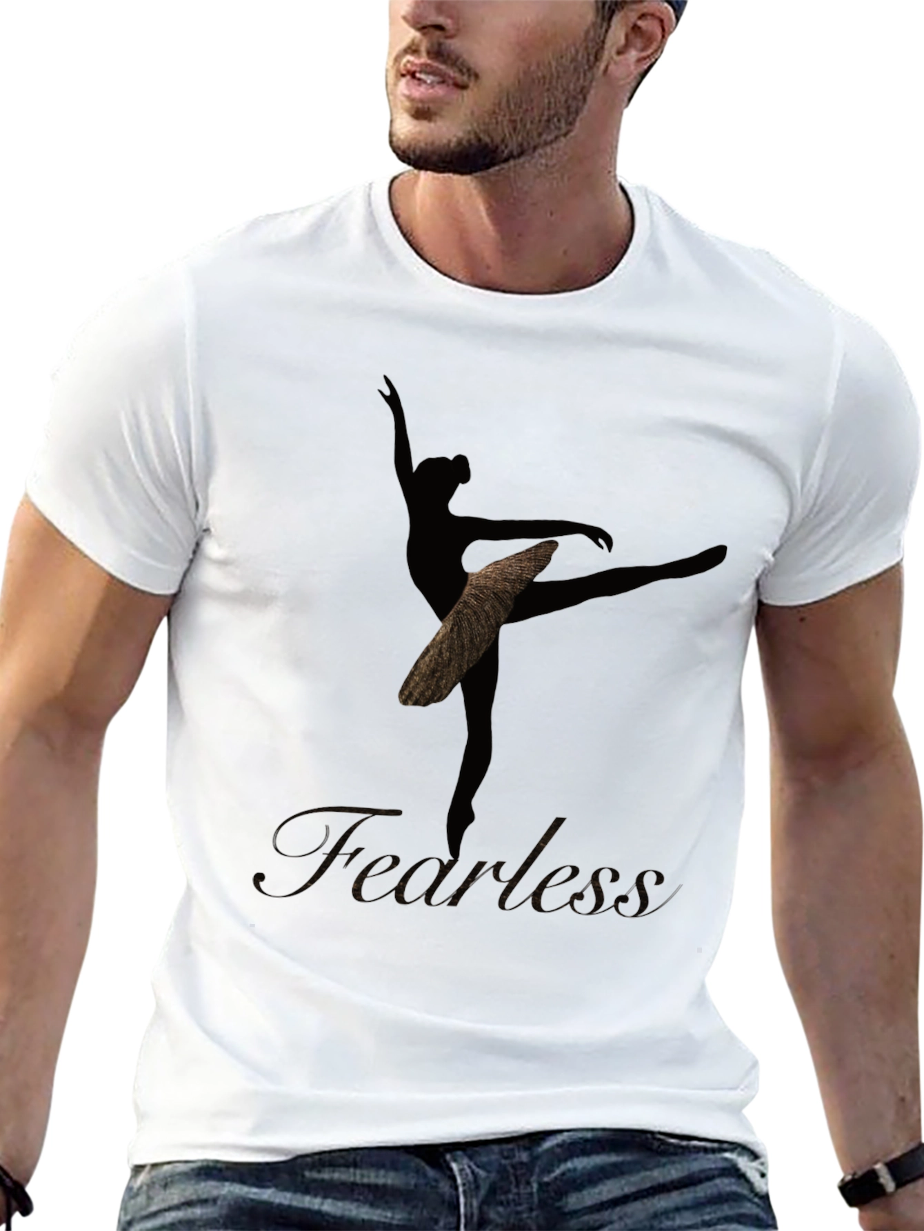 Fearless Ballerina Graphic Tee - Black