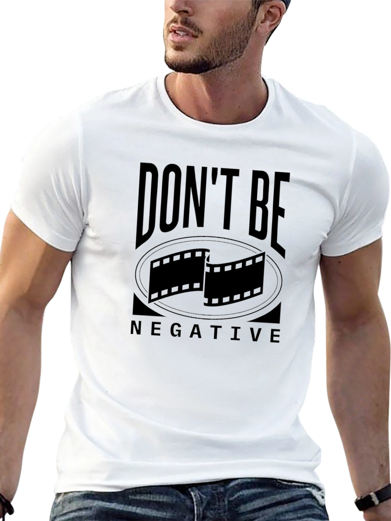 Dont Be Negative Film Reel Graphic T-Shirt