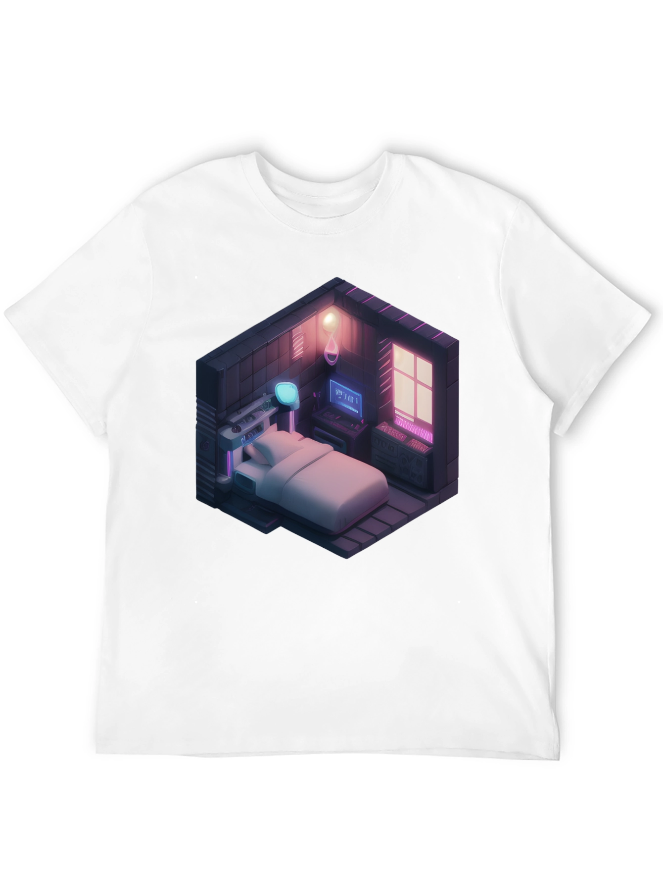 Isometric Gaming Room T-Shirt - Black