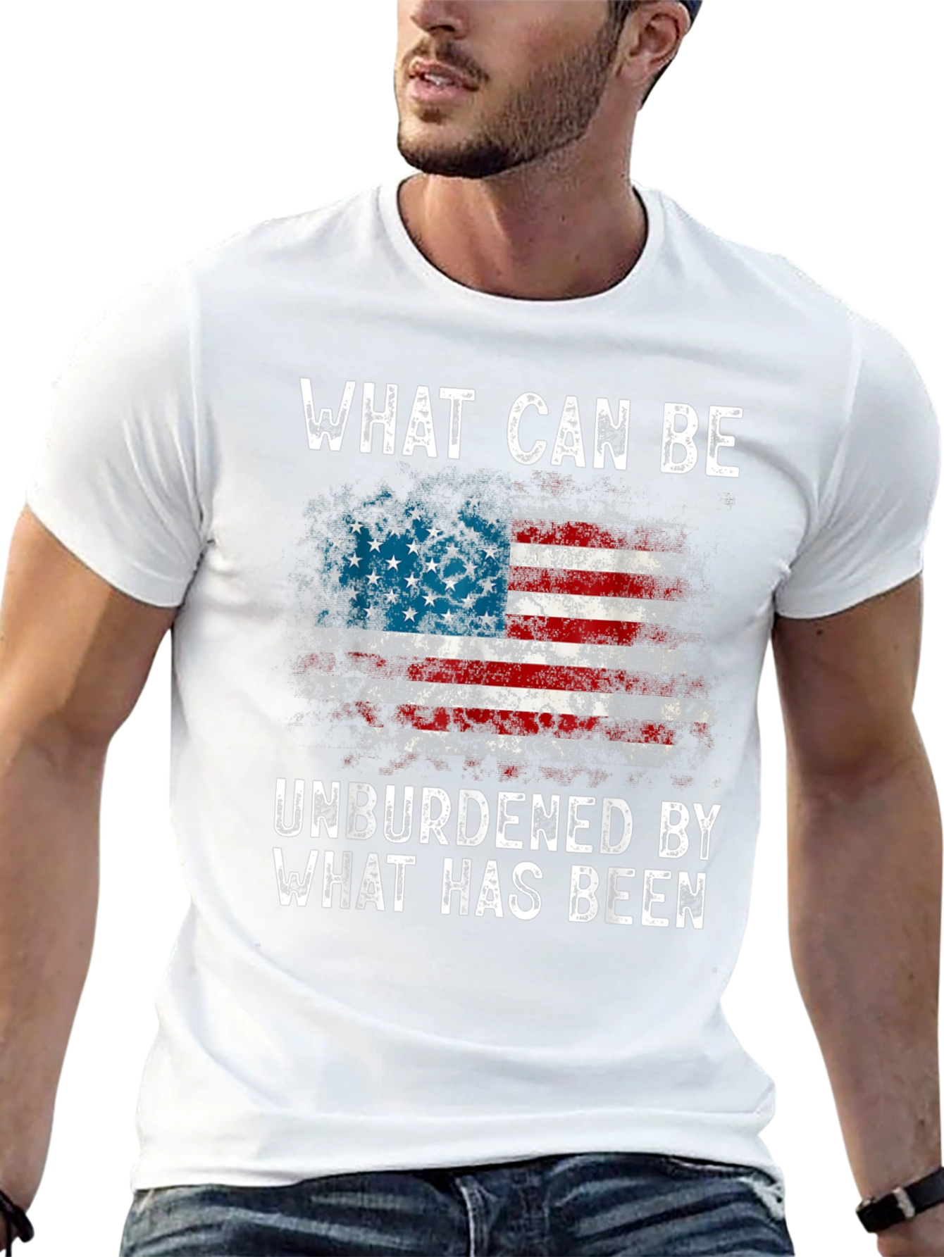 American Flag Graphic T-Shirt - Patriotic Design