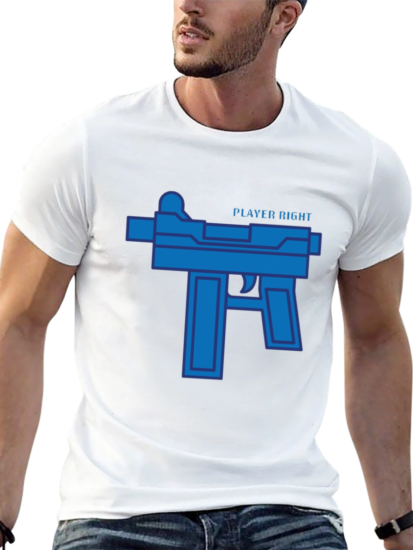 Player Right Graphic Tee - Black Cotton T-Shirt