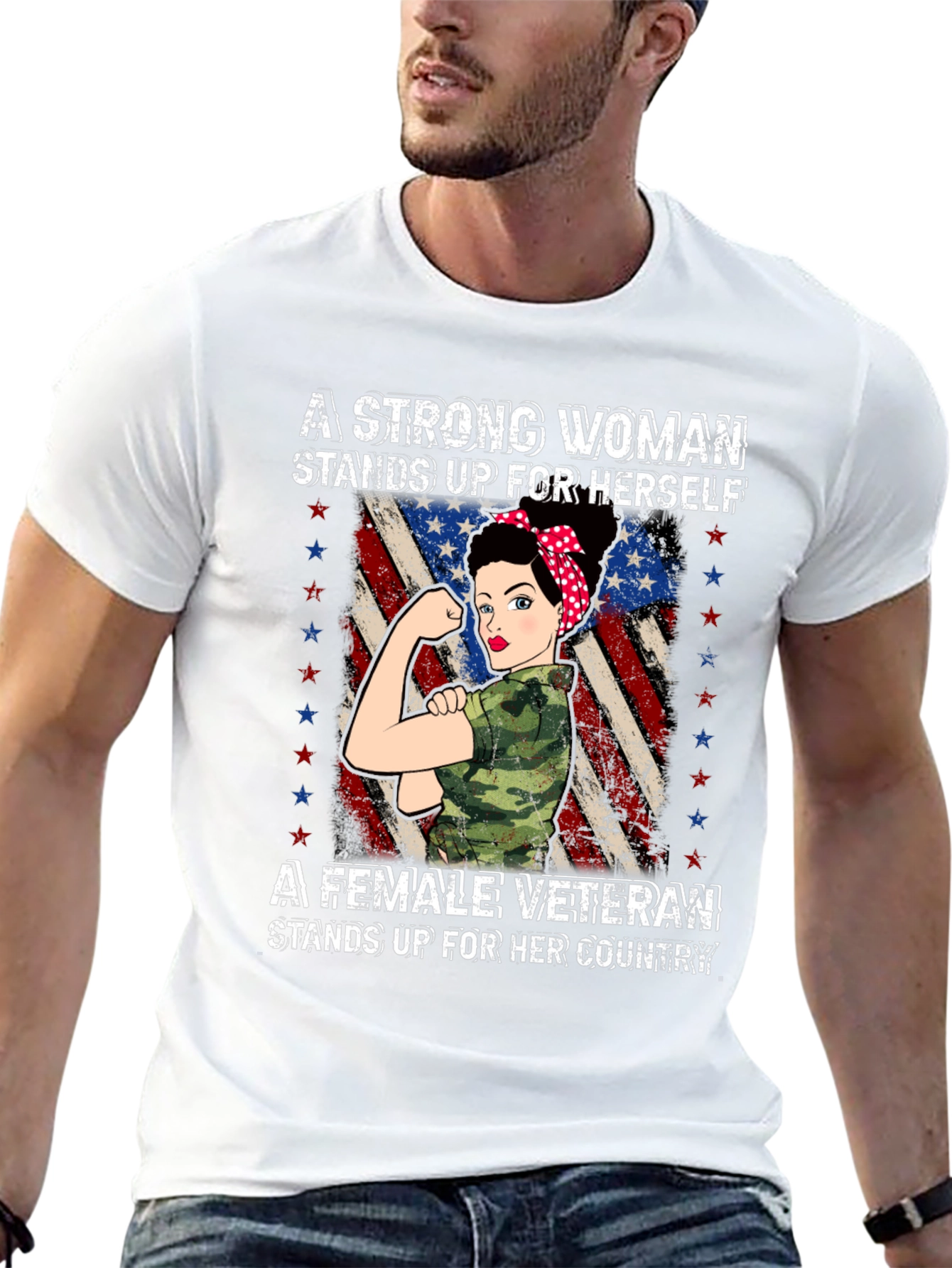 Strong Woman Veteran T-Shirt