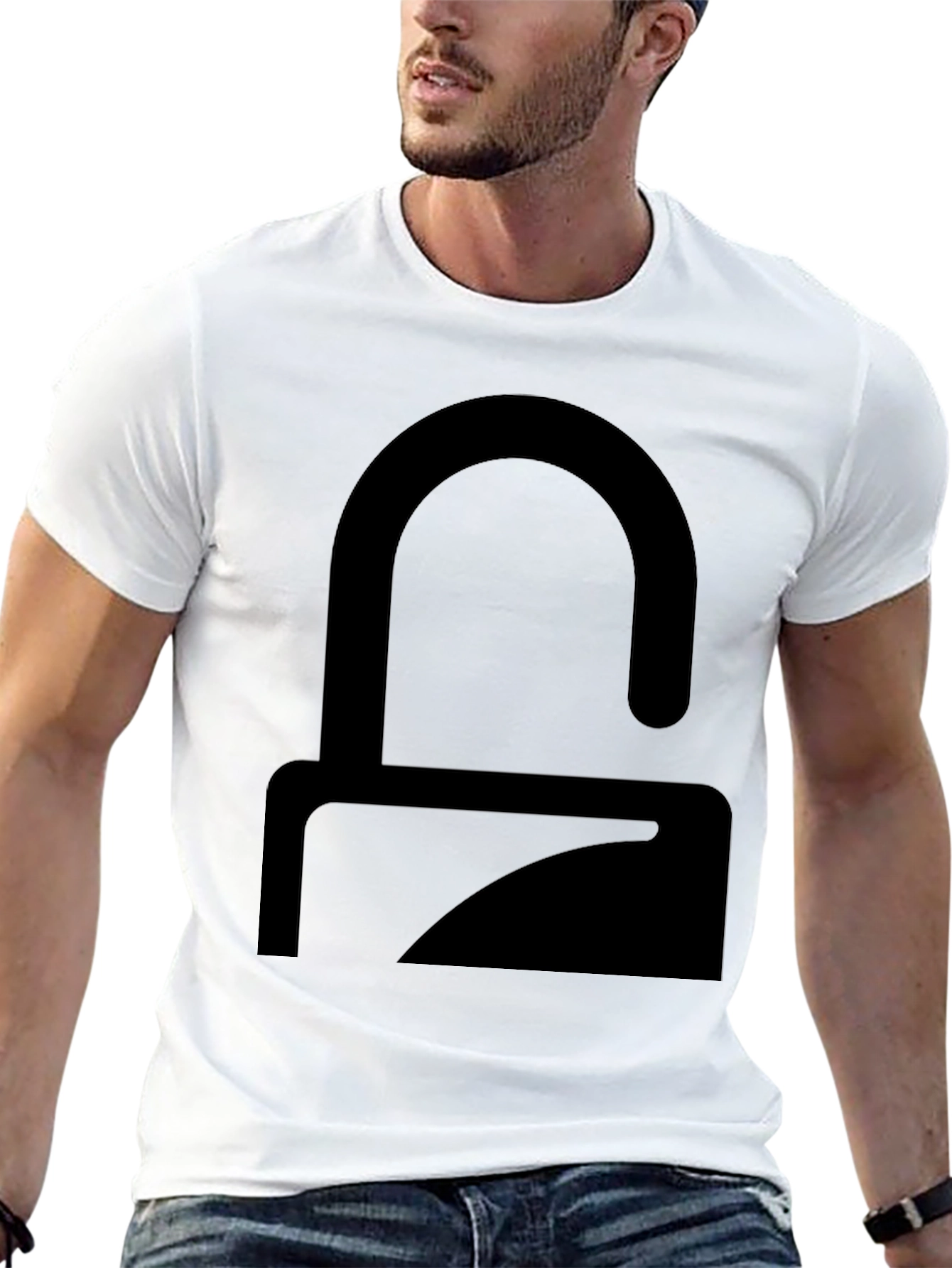 Modern Minimalist Graphic T-Shirt - Solid Black