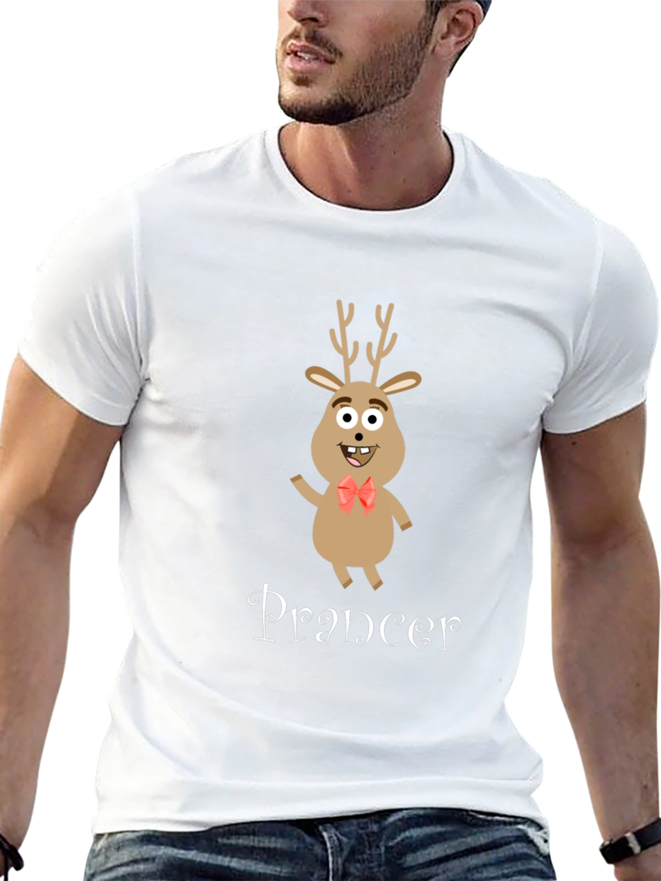 Prancer Reindeer Graphic Tee