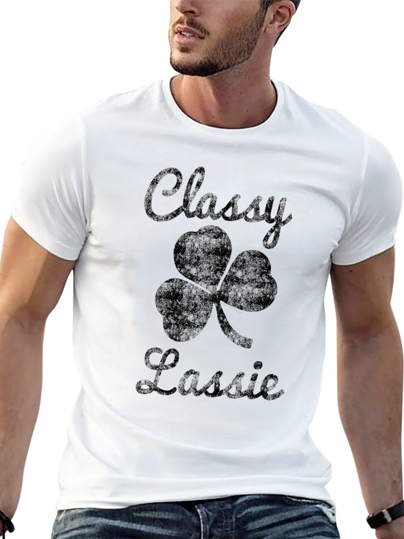 Classy Lassie Shamrock Graphic T-Shirt